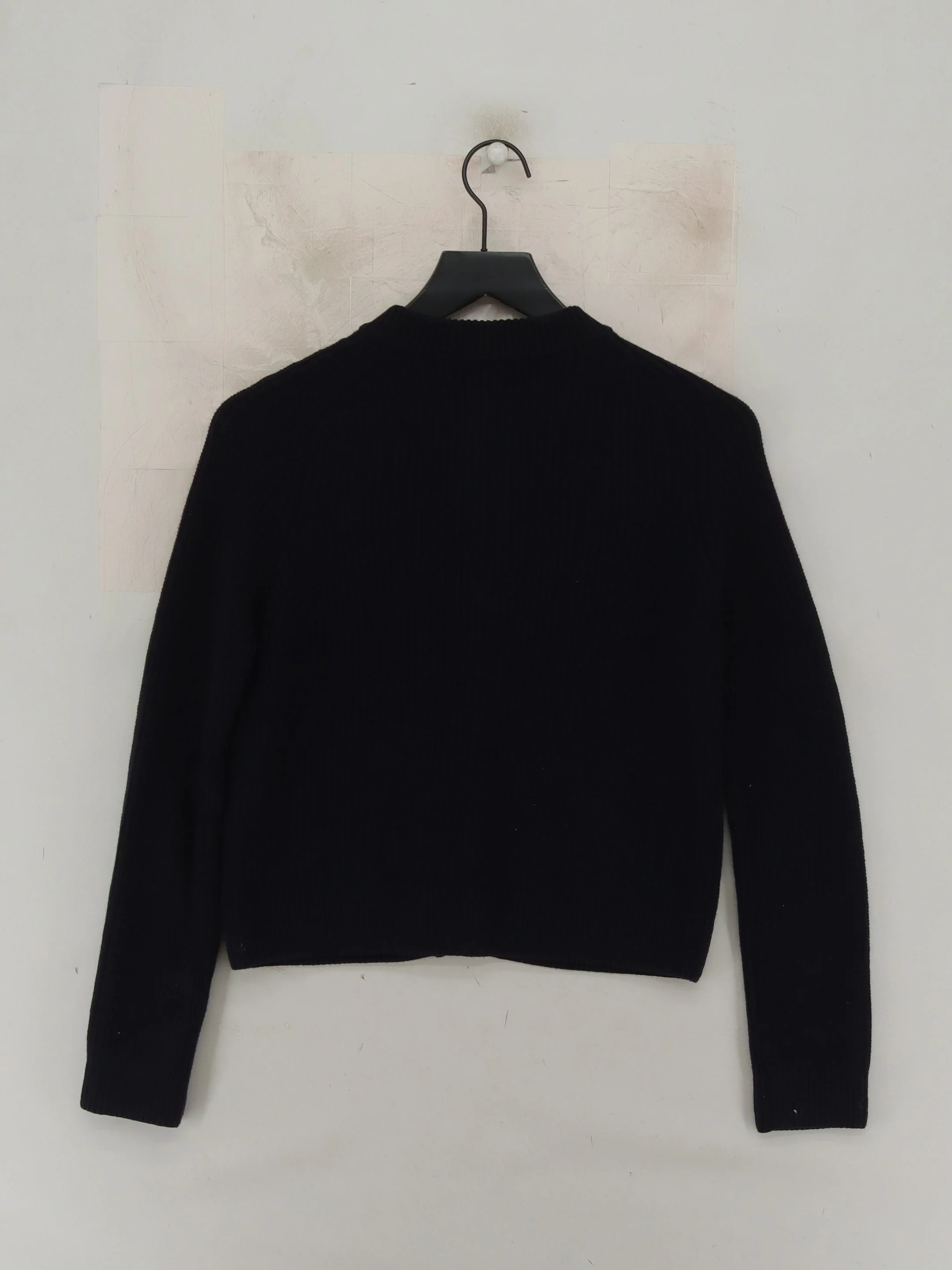 La Maille Sezane Women's Cardigan XS Black Cotton with Wool, Polyamide Cardigan - Image 2