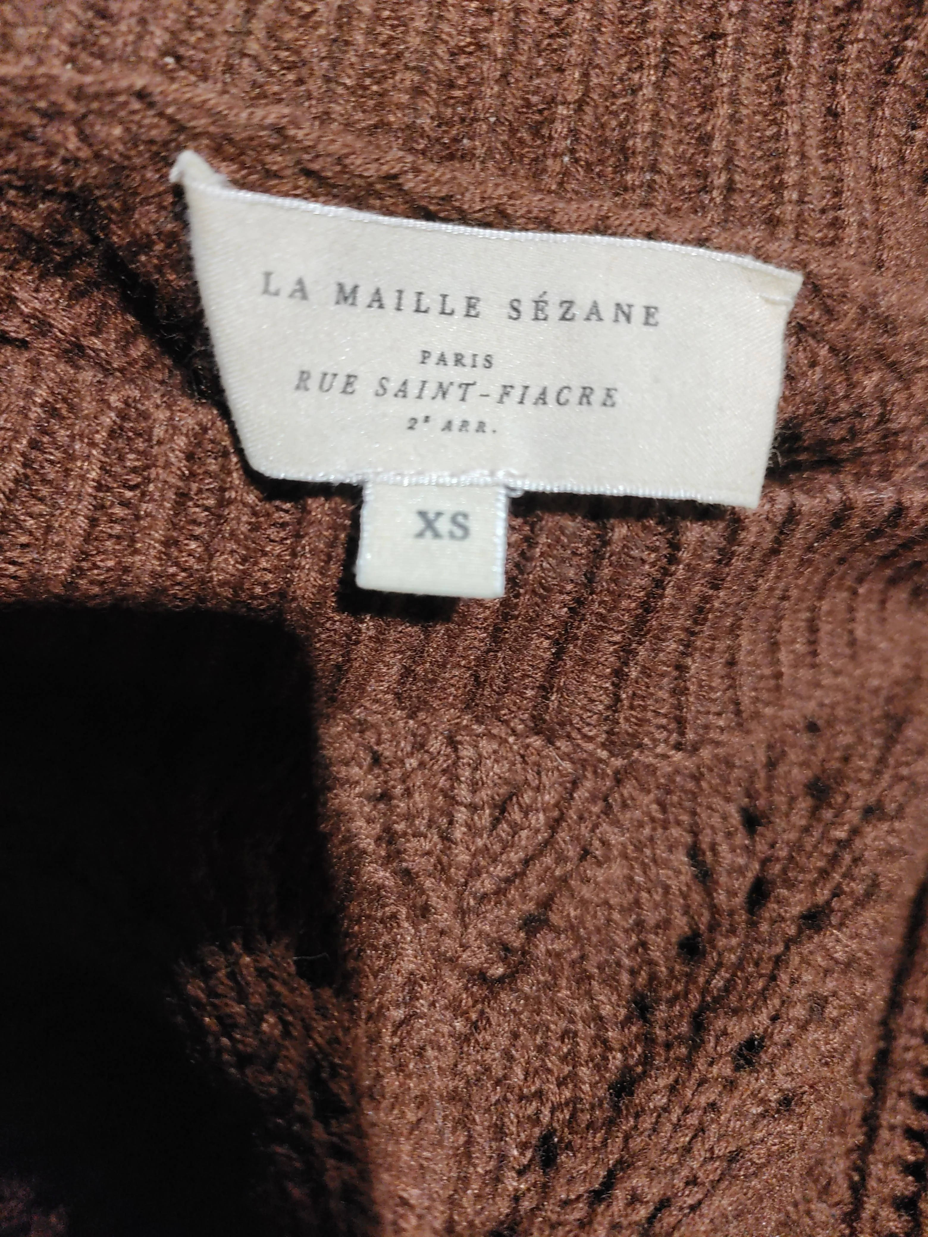La Maille Sezane Women's Jumper XS Brown Wool with Polyamide Crew Neck Pullover - Image 5