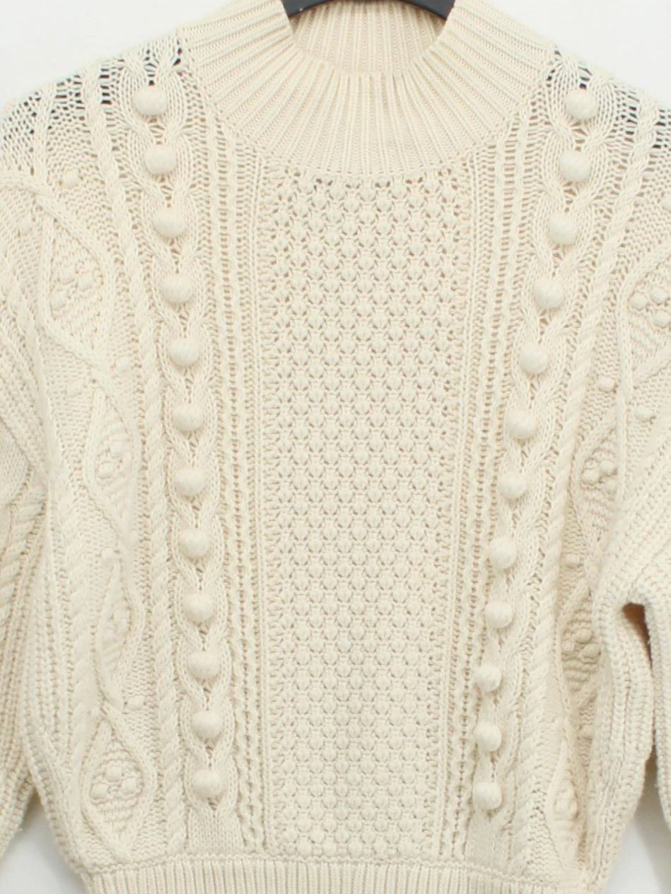 La Maille Sezane Women's Jumper XS Cream Wool New with tags - Image 3
