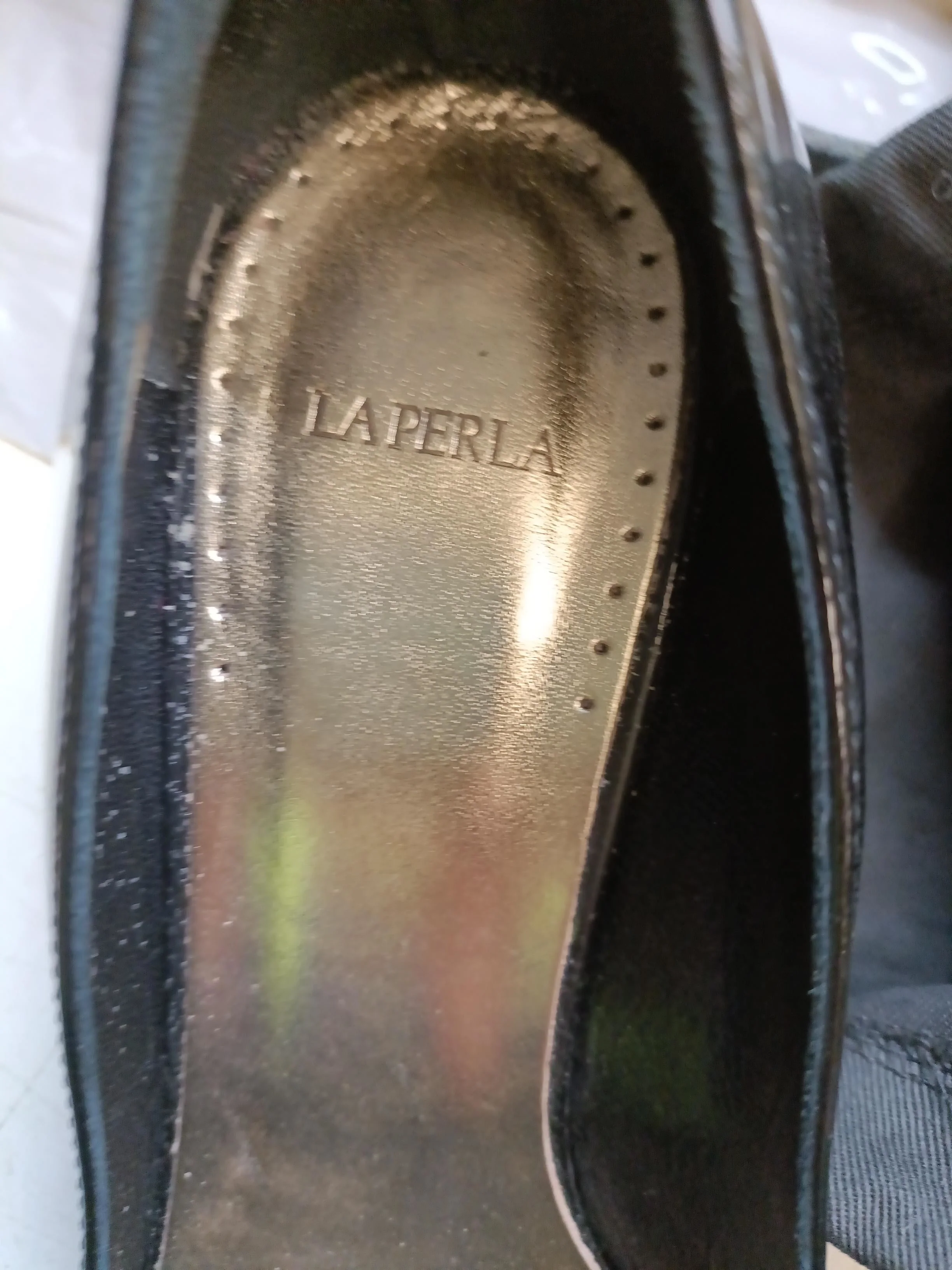 La Perla Women's Heels UK 5 Black 100% Leather Court - Image 8