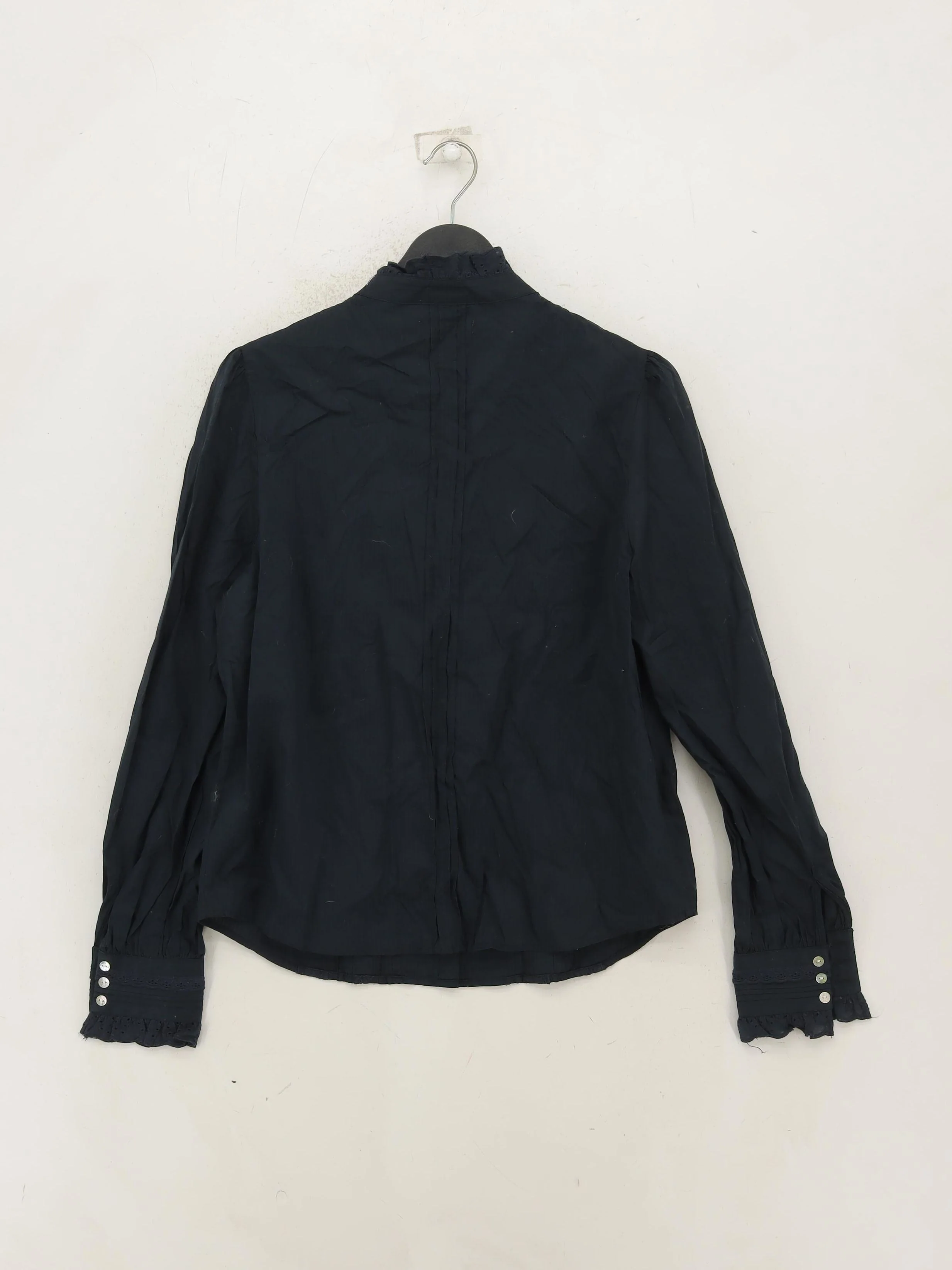 La Redoute Women's Blouse M Black 100% Other Long Sleeve High Neck Basic - Image 2