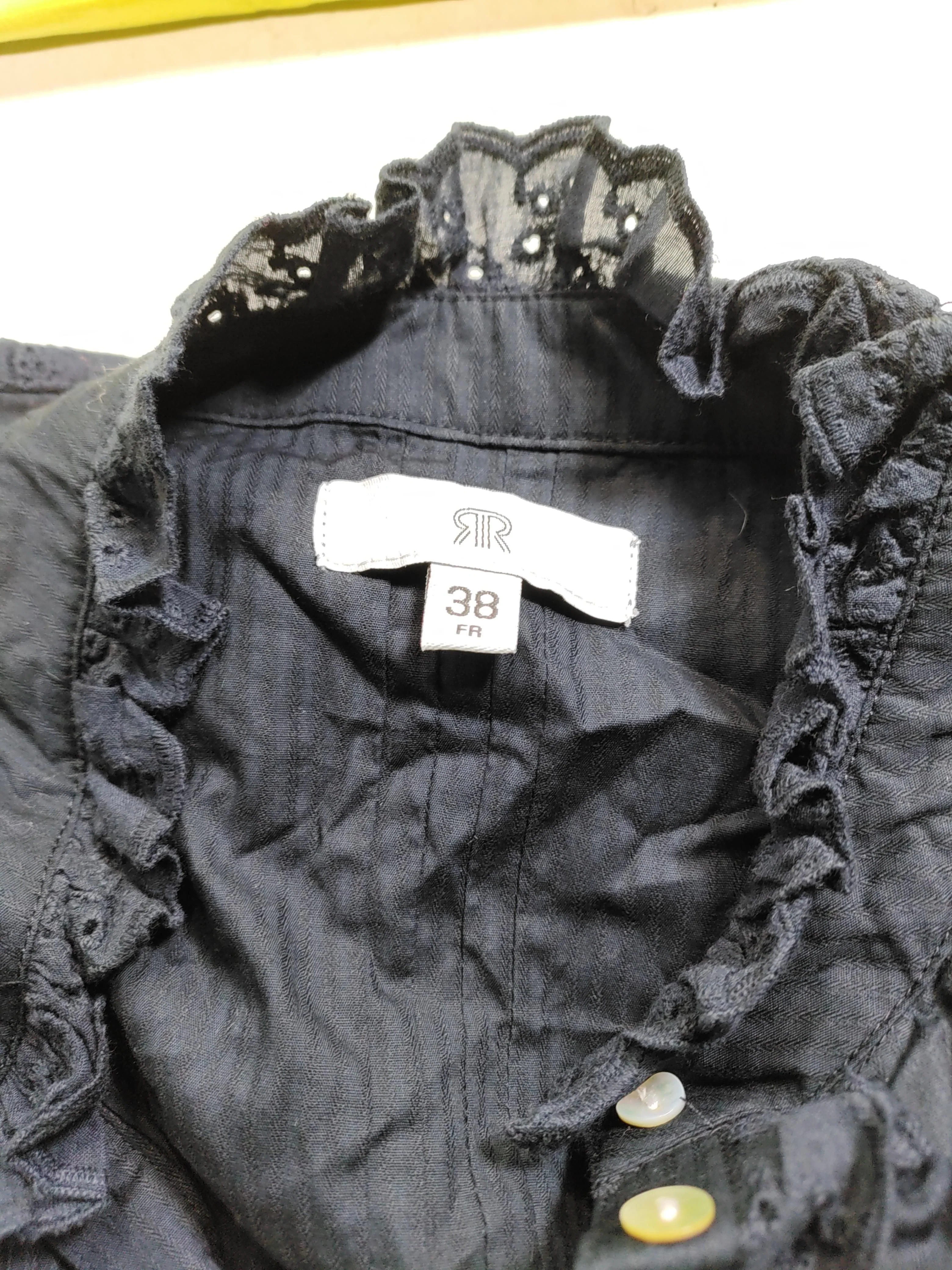 La Redoute Women's Blouse M Black 100% Other Long Sleeve High Neck Basic - Image 5