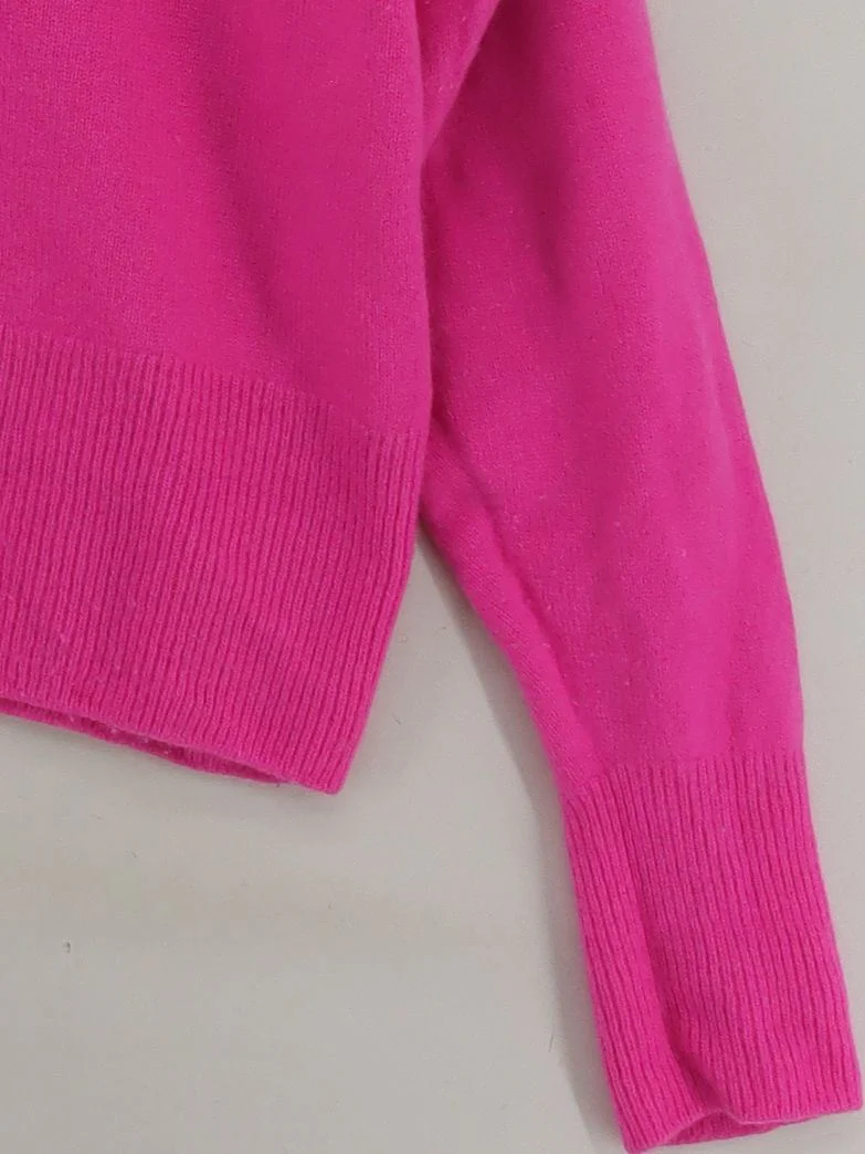 La Redoute Women's Jumper L Pink Wool with Cashmere Round Neck Pullover - Image 4