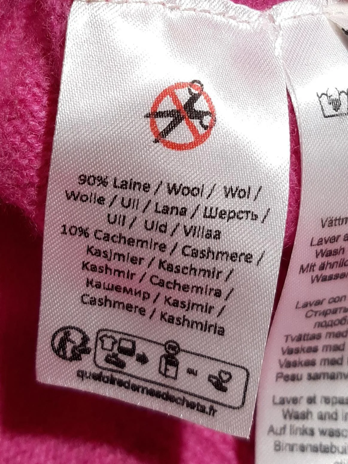 La Redoute Women's Jumper L Pink Wool with Cashmere Round Neck Pullover - Image 7