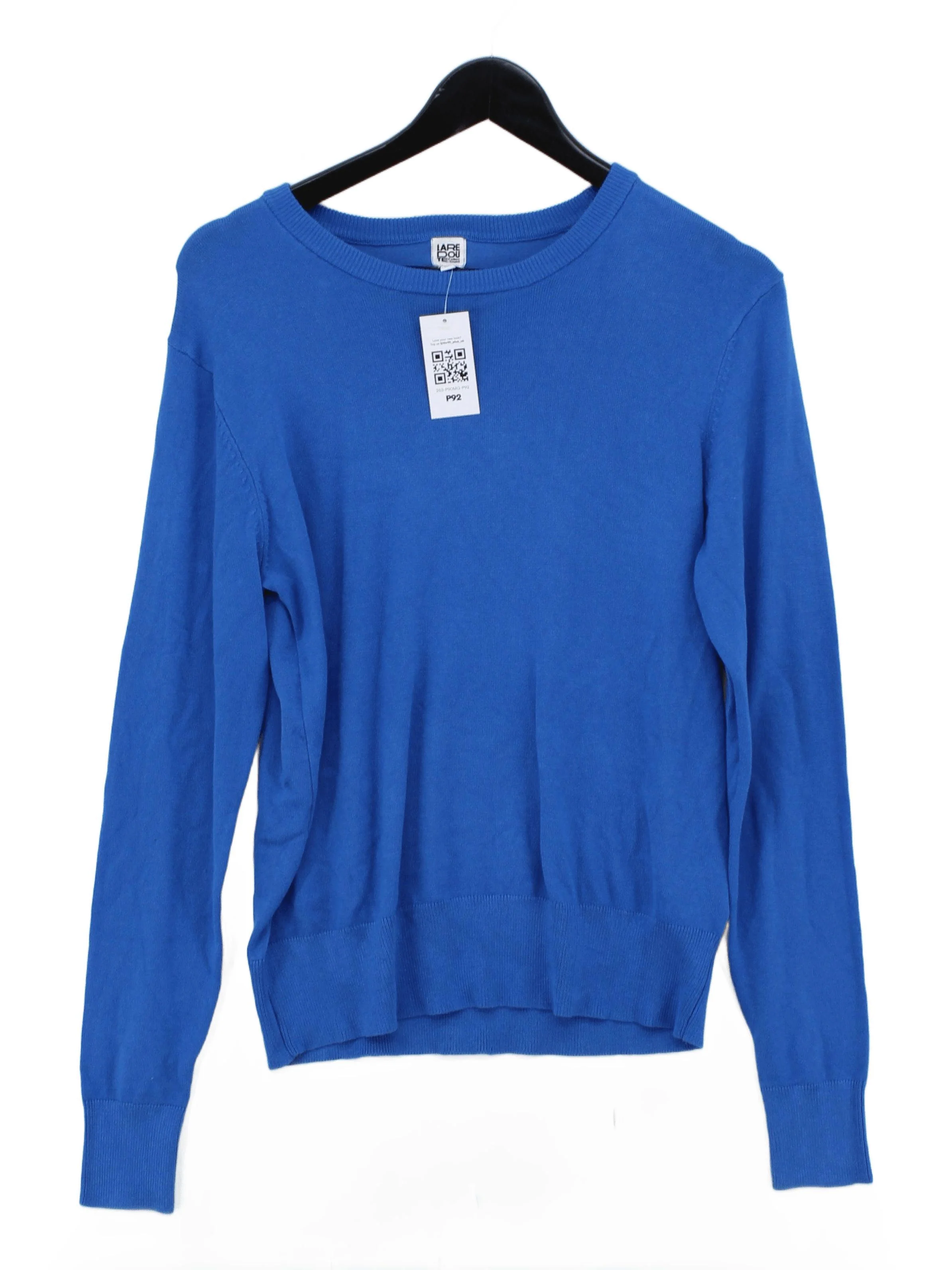 La Redoute Women's Jumper M Blue Viscose with Polyamide Round Neck Pullover