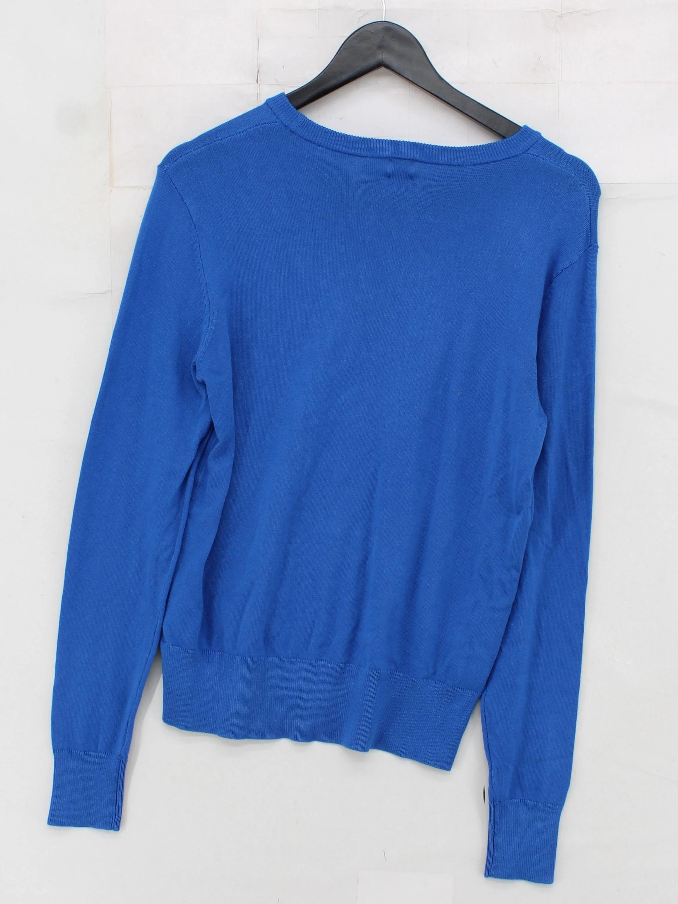 La Redoute Women's Jumper M Blue Viscose with Polyamide Round Neck Pullover - Image 2