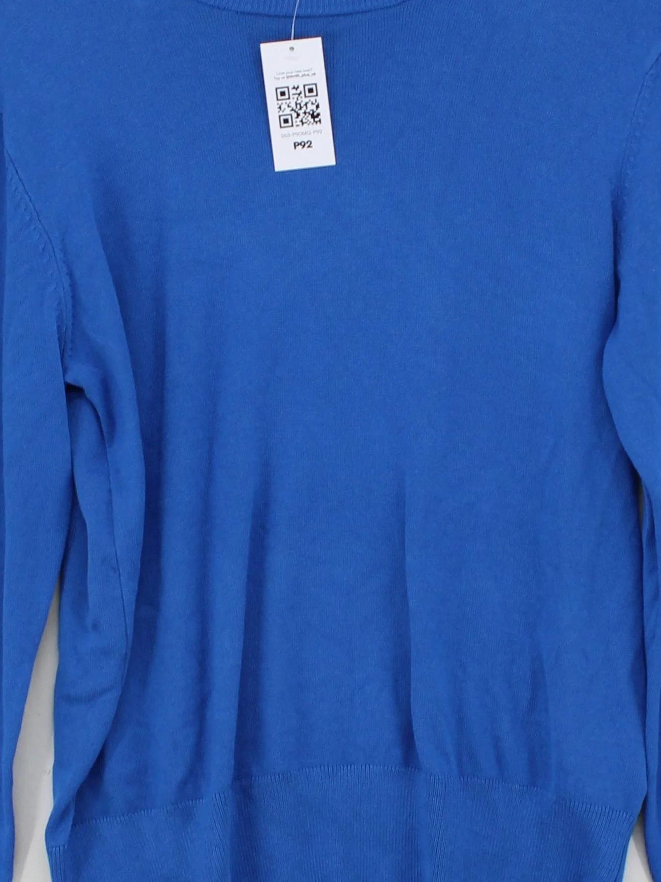La Redoute Women's Jumper M Blue Viscose with Polyamide Round Neck Pullover - Image 3
