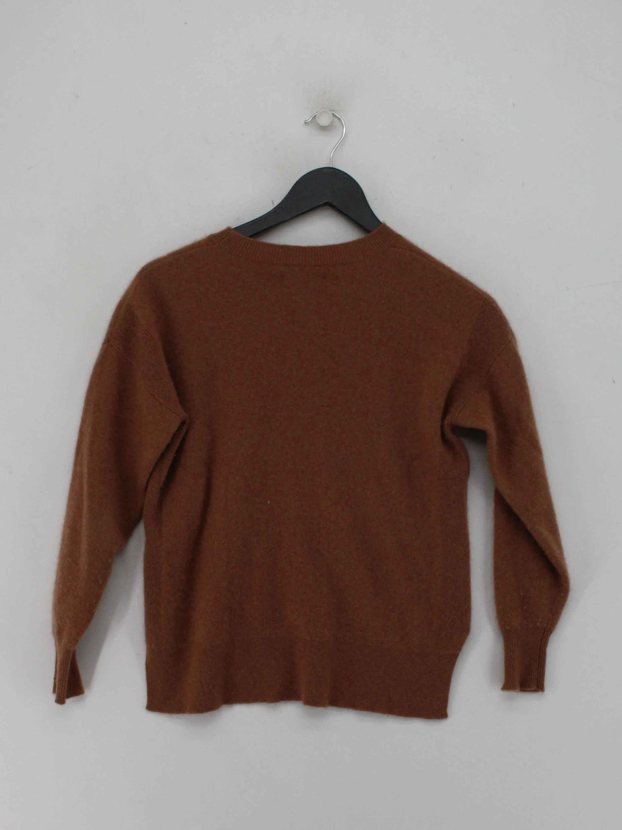 La Redoute Women's Jumper M Brown 100% Cashmere Round Neck Pullover - Image 2