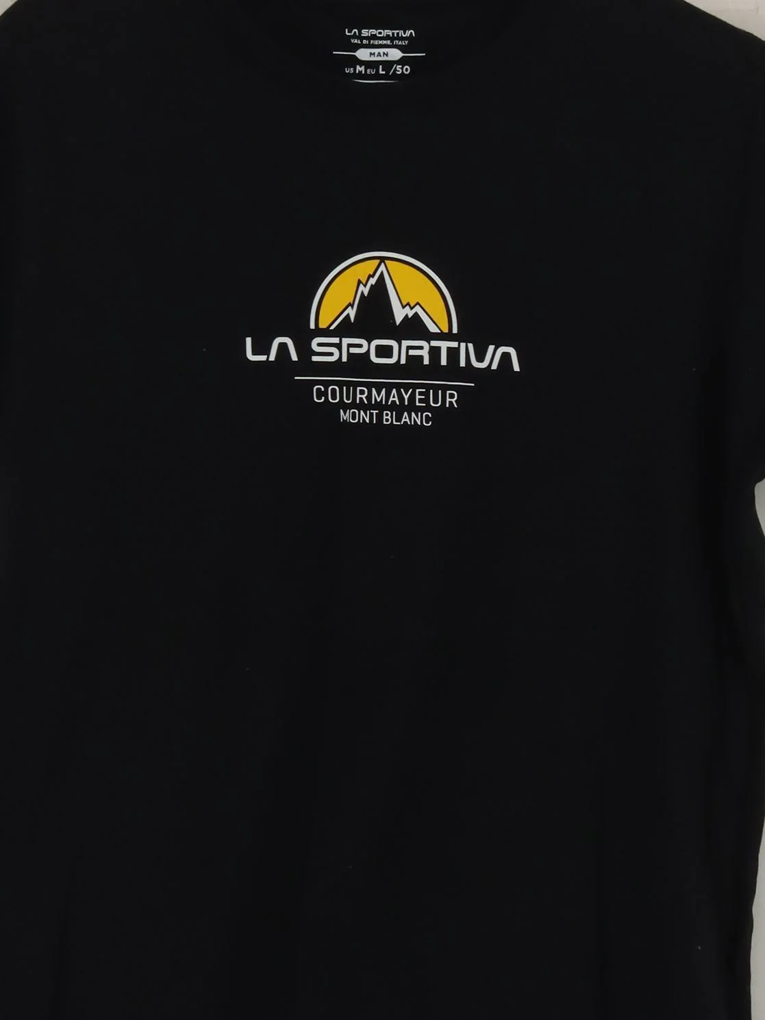 La Sportiva Men's T-Shirt L Black Graphic 100% Cotton Basic - Image 3