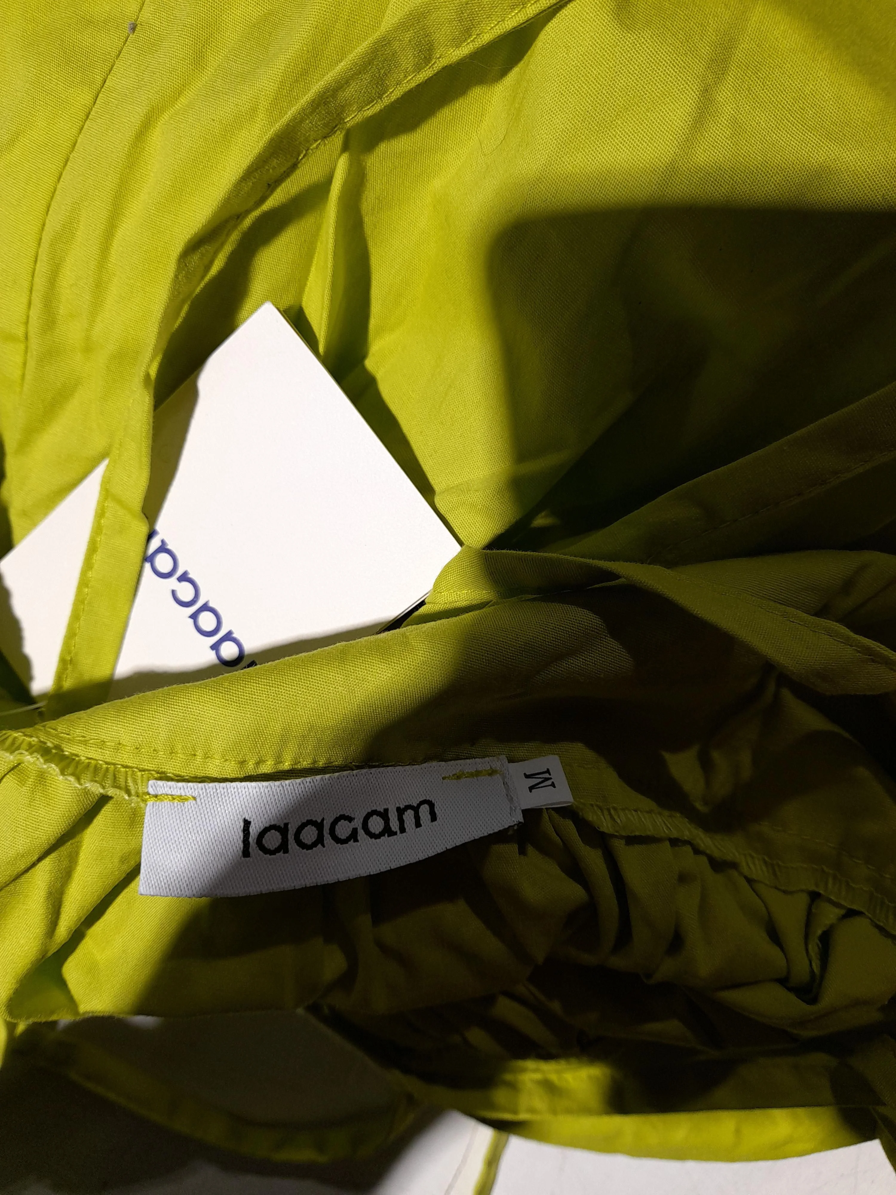 LAAGAM Women's Top M Green 100% Cotton Basic New with tags - Image 5