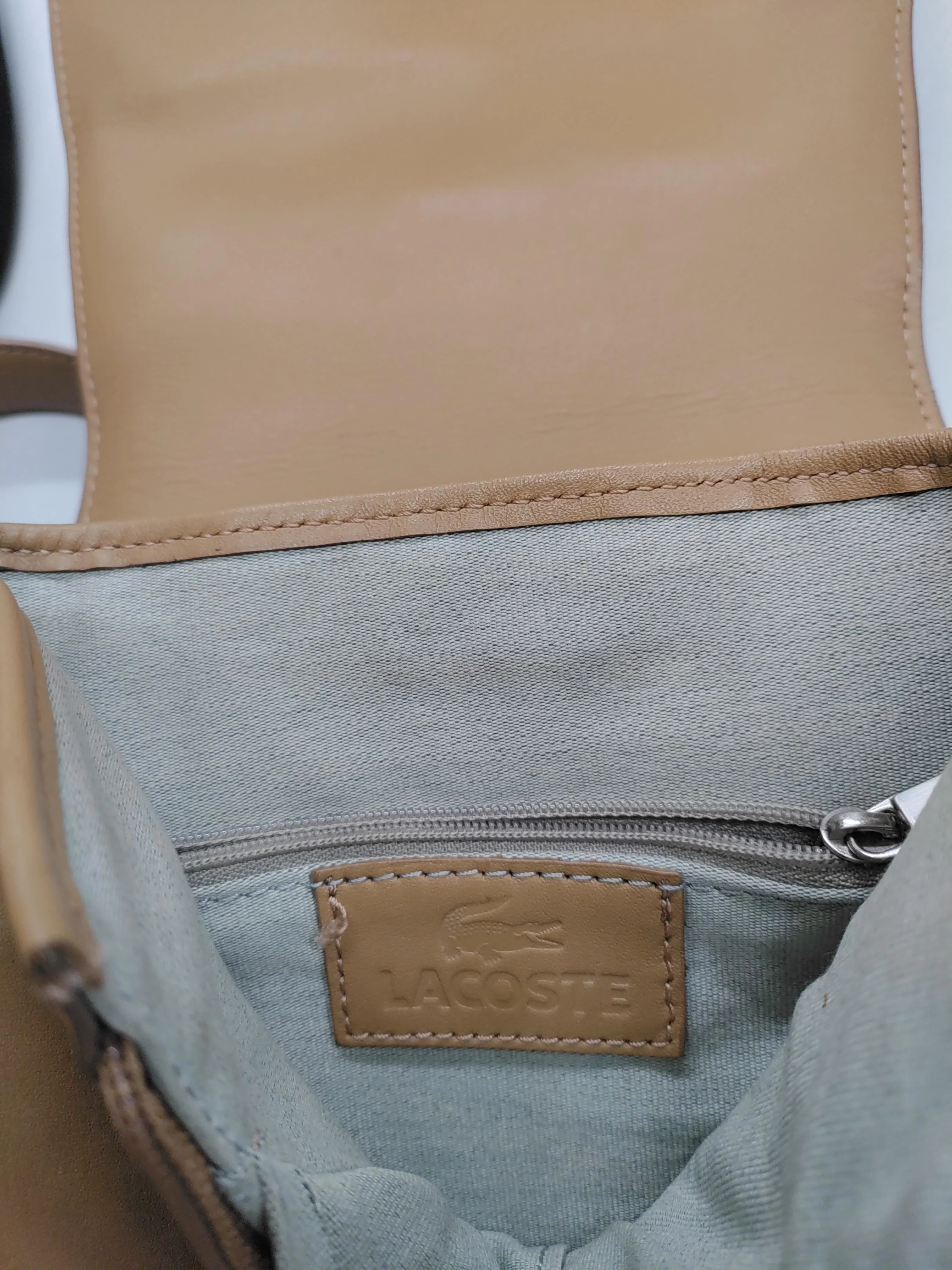 Lacoste Men's Bag Tan 100% Leather Backpack - Image 6