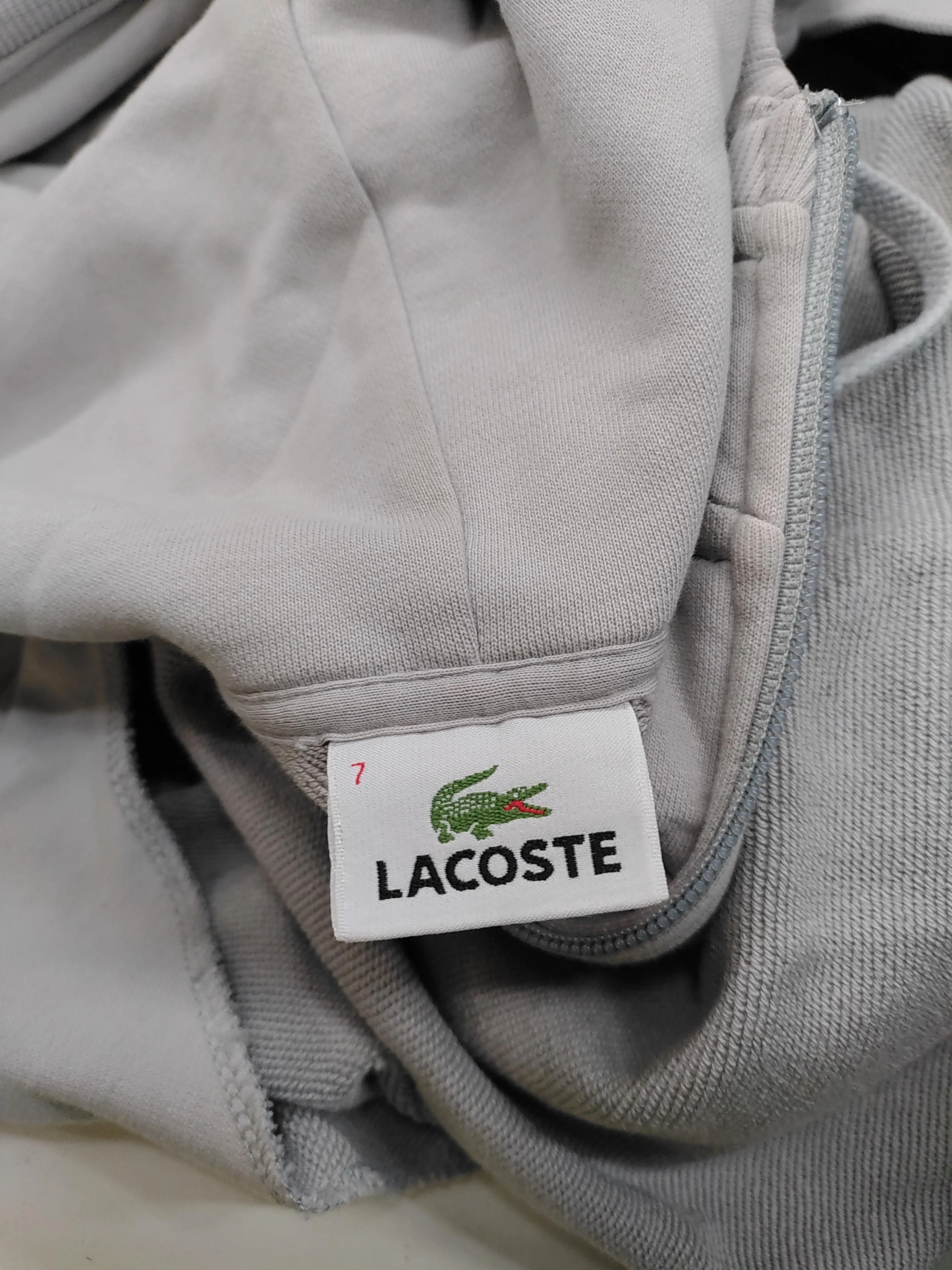 Lacoste Men's Hoodie L Grey 100% Cotton Pullover - Image 5