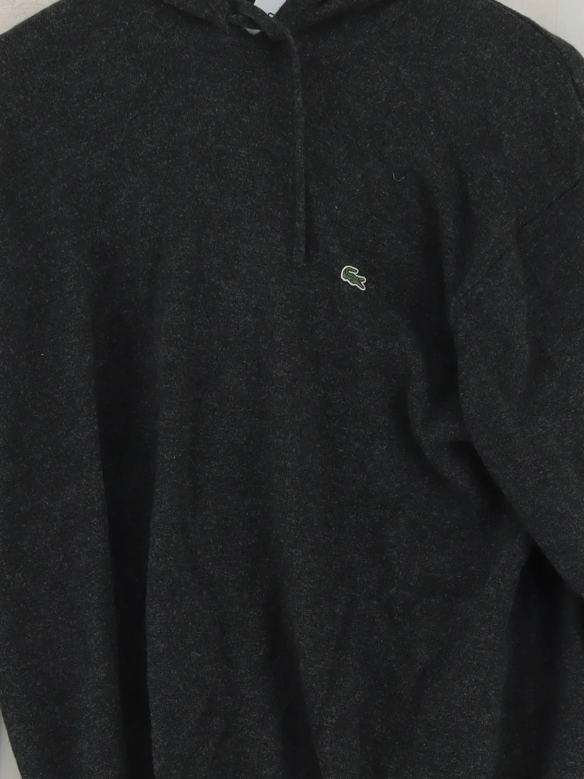 Lacoste Men's Hoodie L Grey 100% Wool Pullover - Image 3
