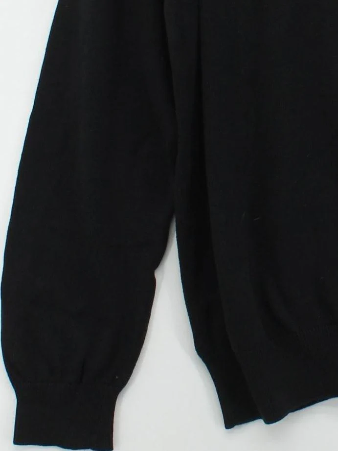 Lacoste Men's Jumper L Black 100% Cotton V-Neck Pullover - Image 4