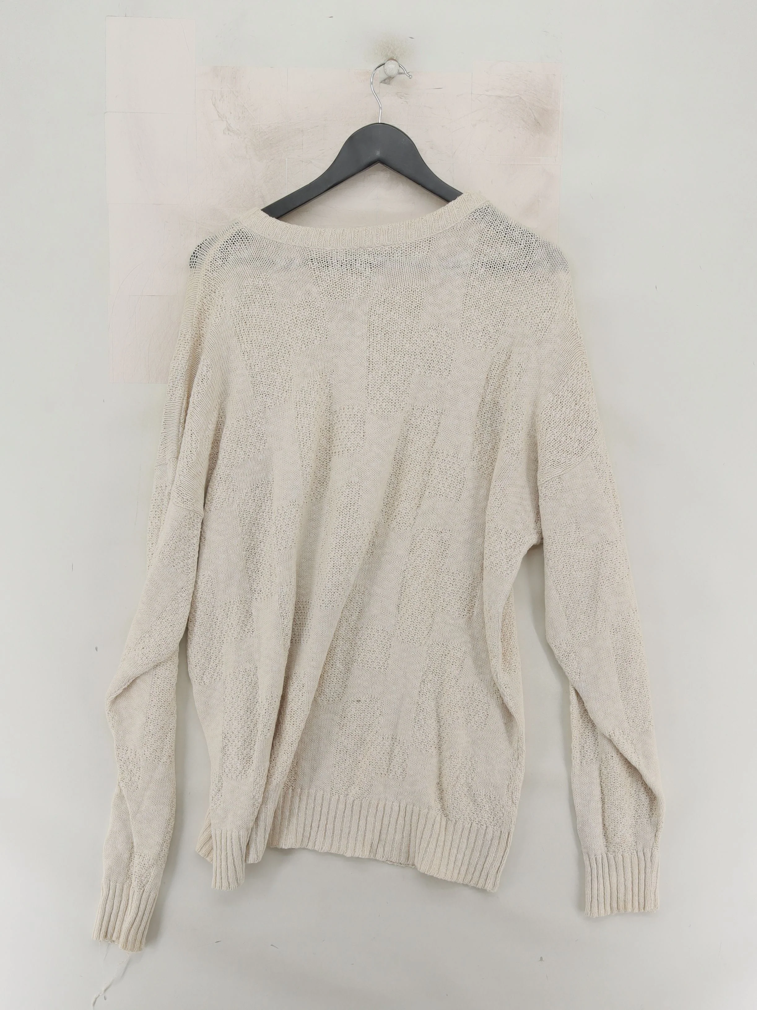 Lacoste Men's Jumper L Cream Cotton with Polyamide Round Neck Pullover - Image 2