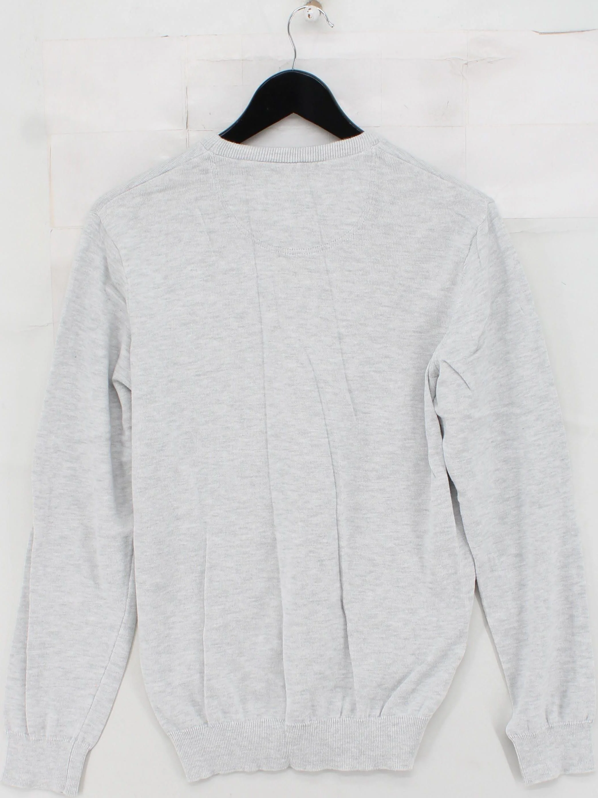 Lacoste Men's Jumper M Grey 100% Cotton Crew Neck Pullover - Image 2