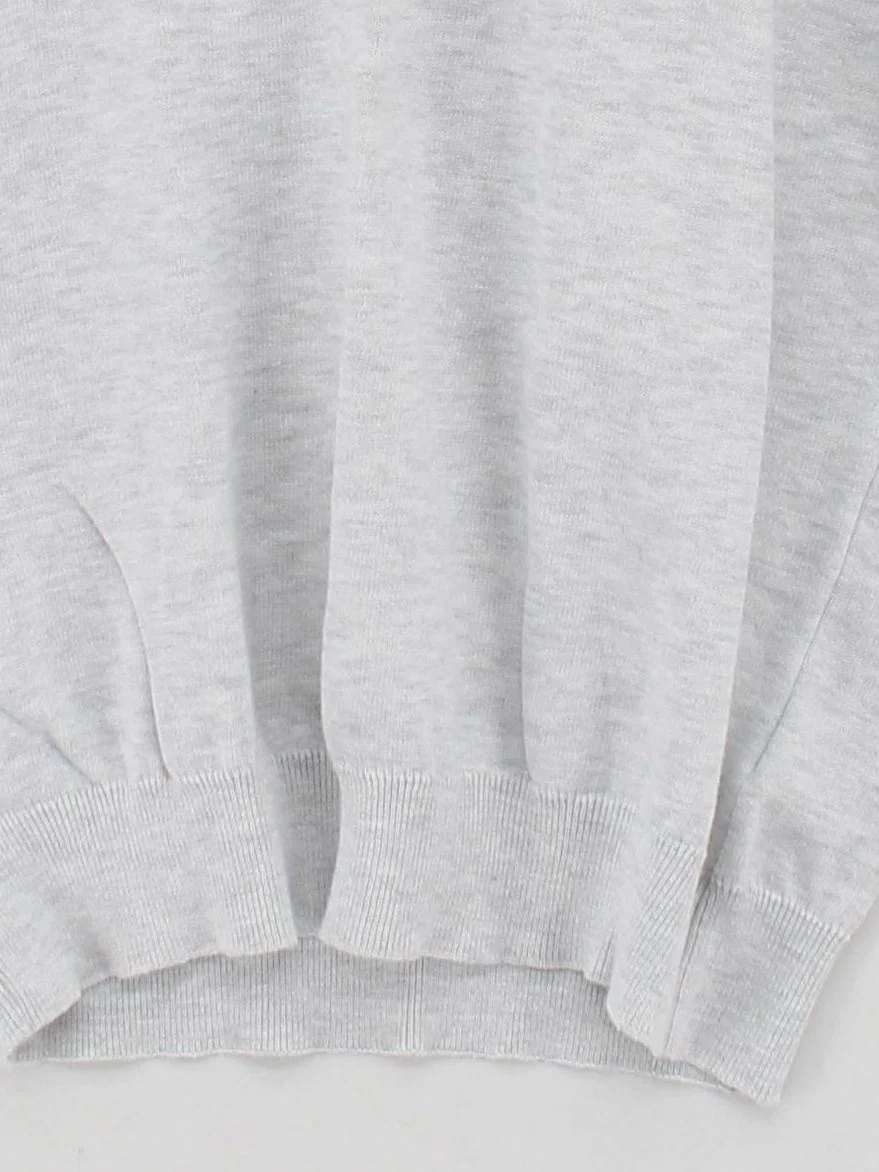 Lacoste Men's Jumper M Grey 100% Cotton Crew Neck Pullover - Image 4