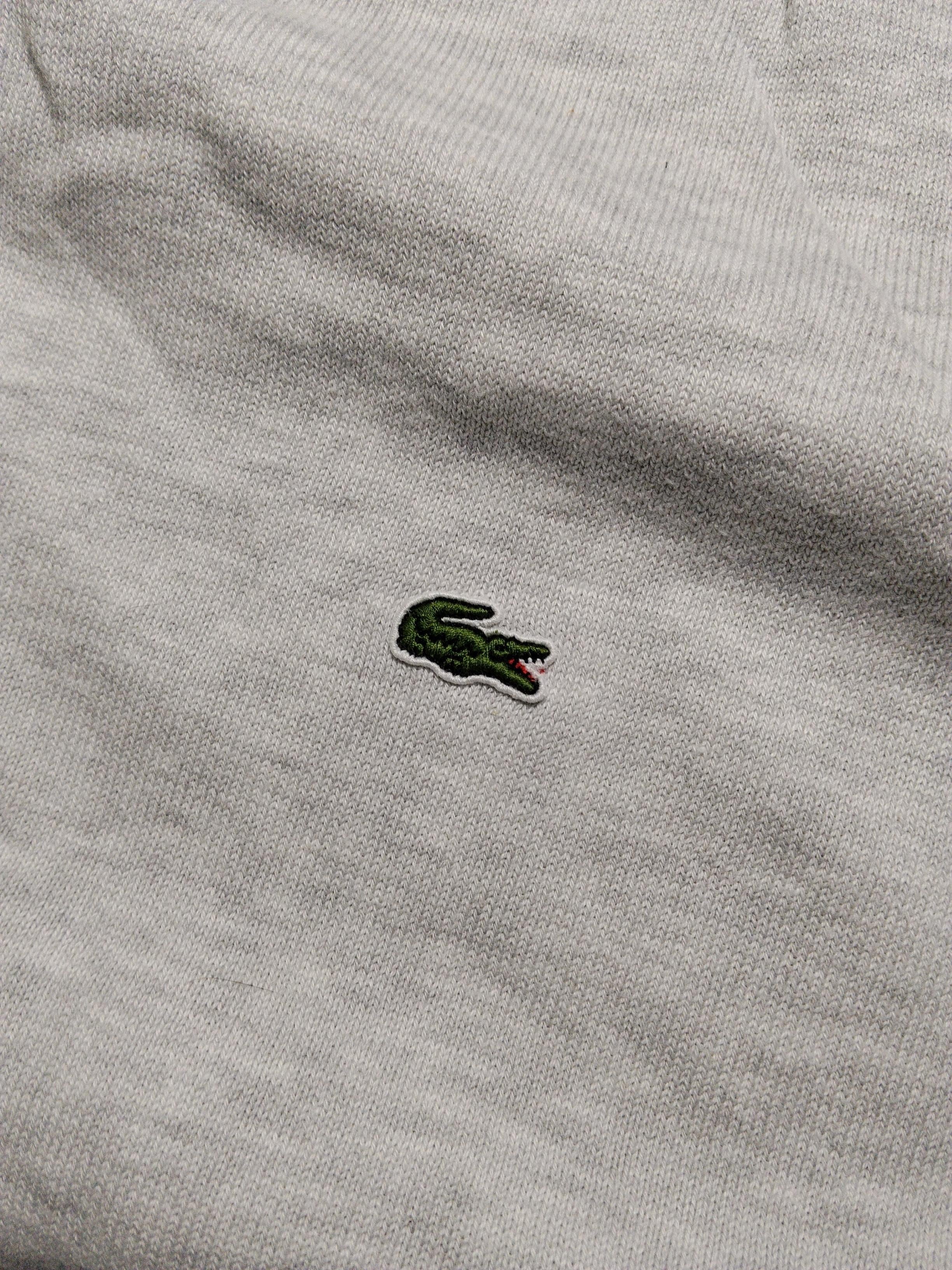 Lacoste Men's Jumper M Grey 100% Cotton Crew Neck Pullover - Image 5
