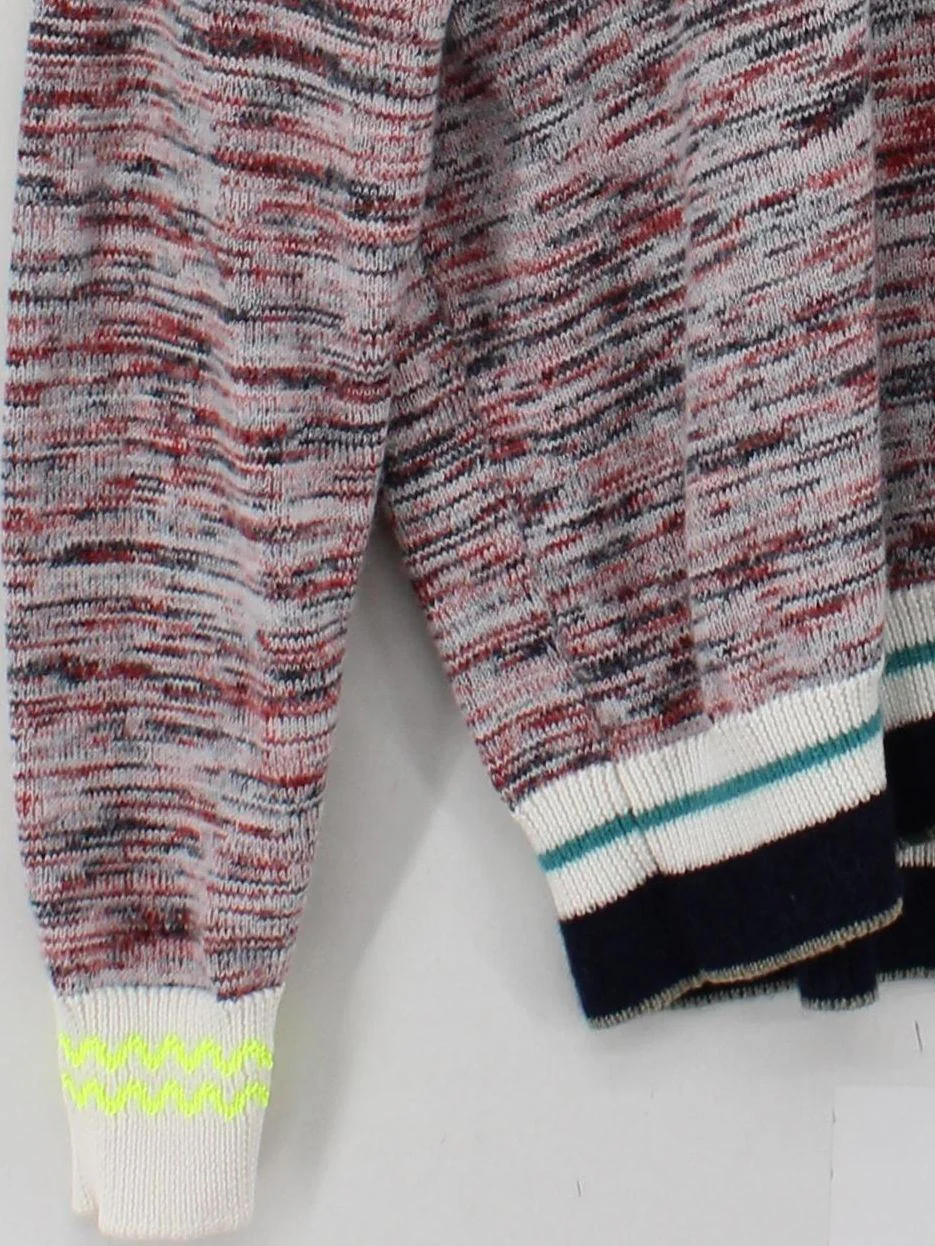 Lacoste Men's Jumper M Multi Wool with Cotton, Polyamide V-Neck Pullover - Image 4