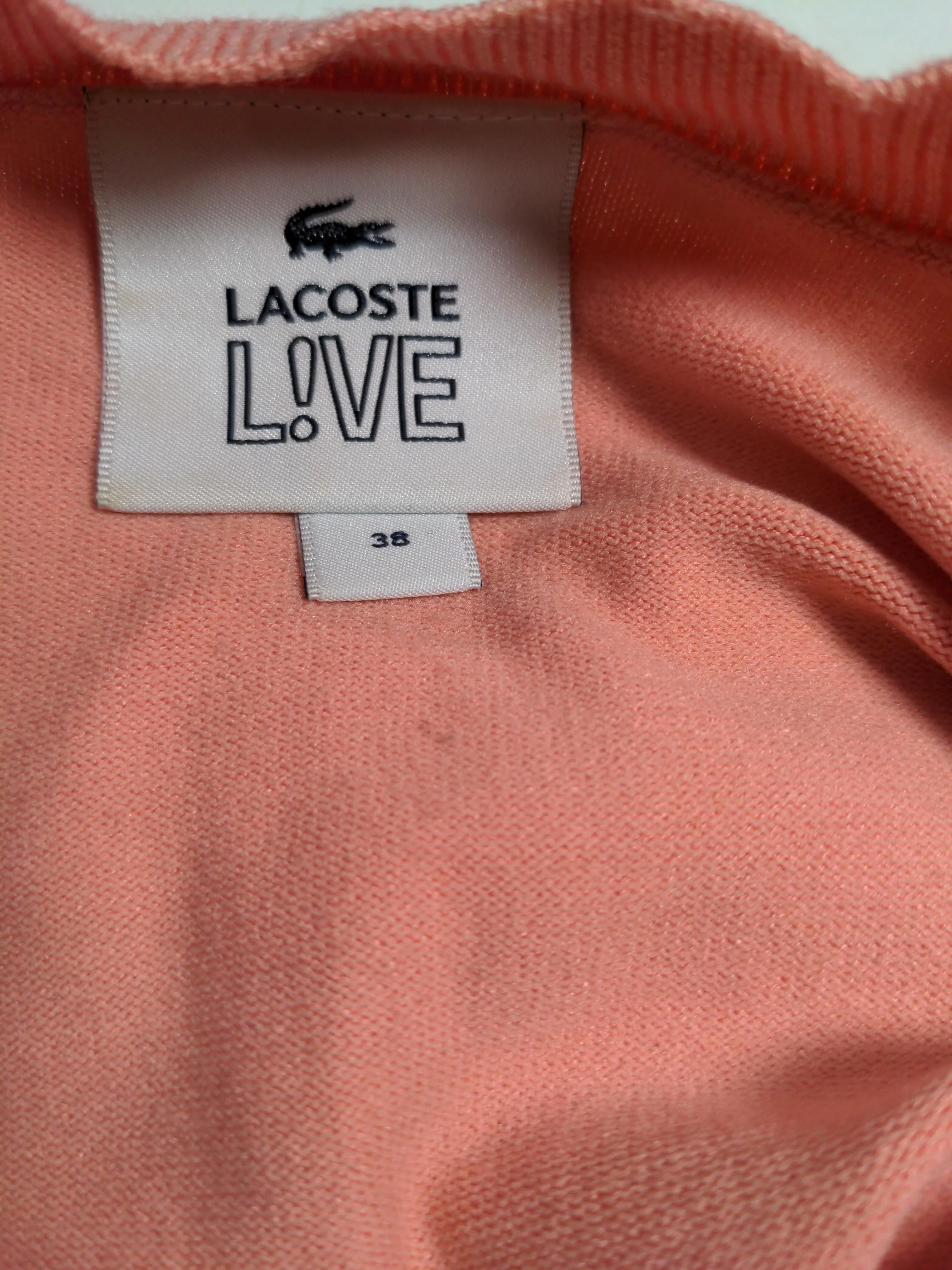 Lacoste Men's Jumper S Pink Rayon with Polyamide Round Neck Pullover - Image 5