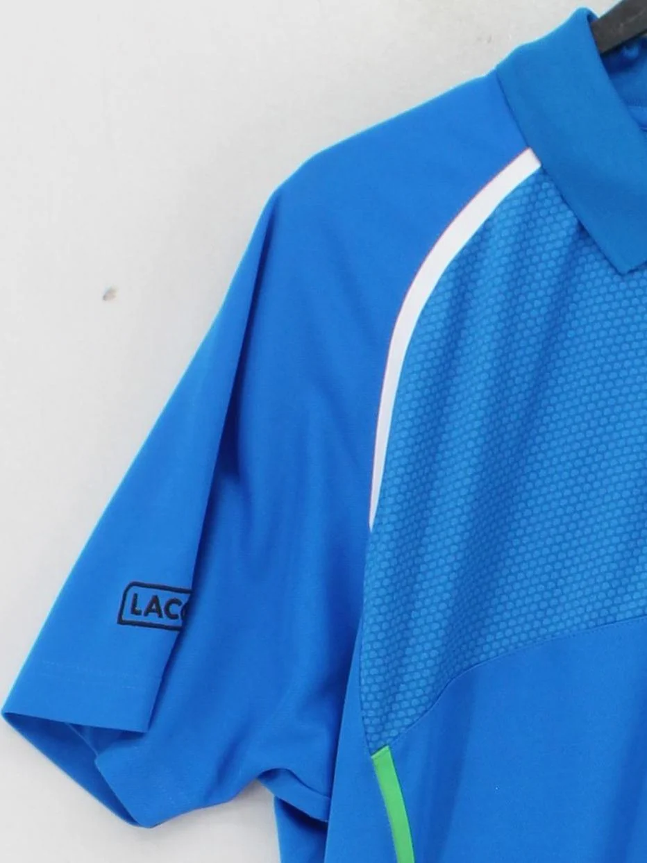 Lacoste Men's Polo L Blue 100% Polyester Basic - Image 4