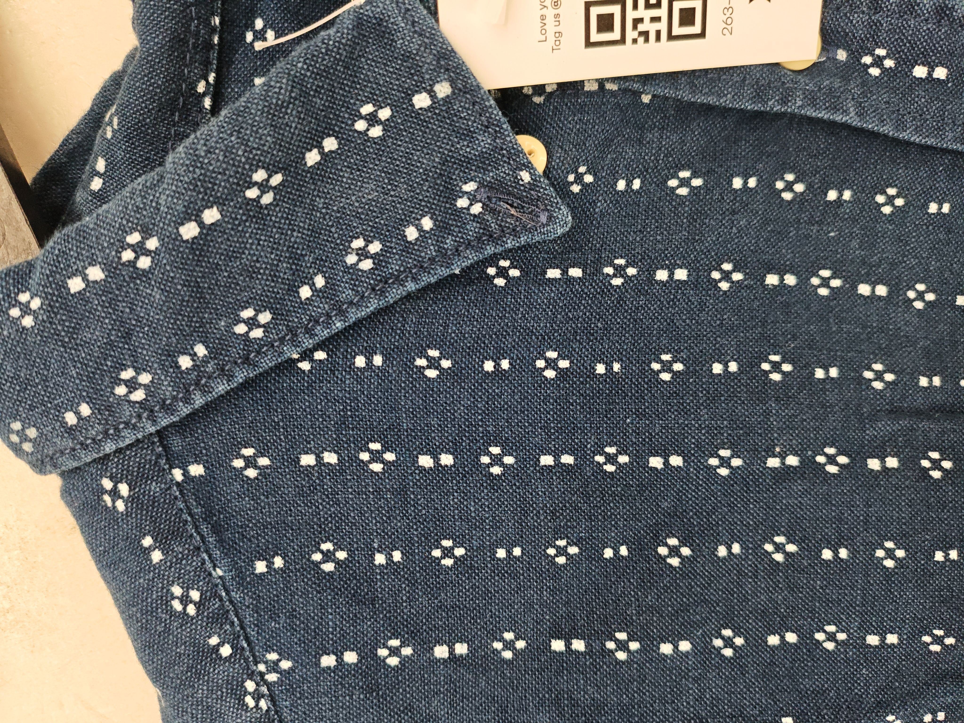 Lacoste Men's Shirt Chest: 44 in Blue Geometric 100% Cotton Basic - Image 5