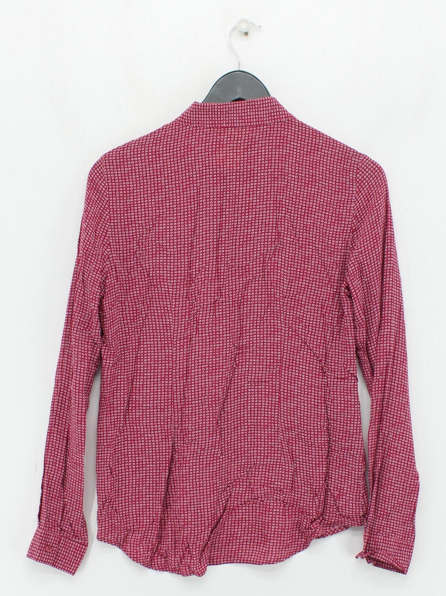 Lacoste Men's Shirt S Red Geometric 100% Cotton Basic - Image 2