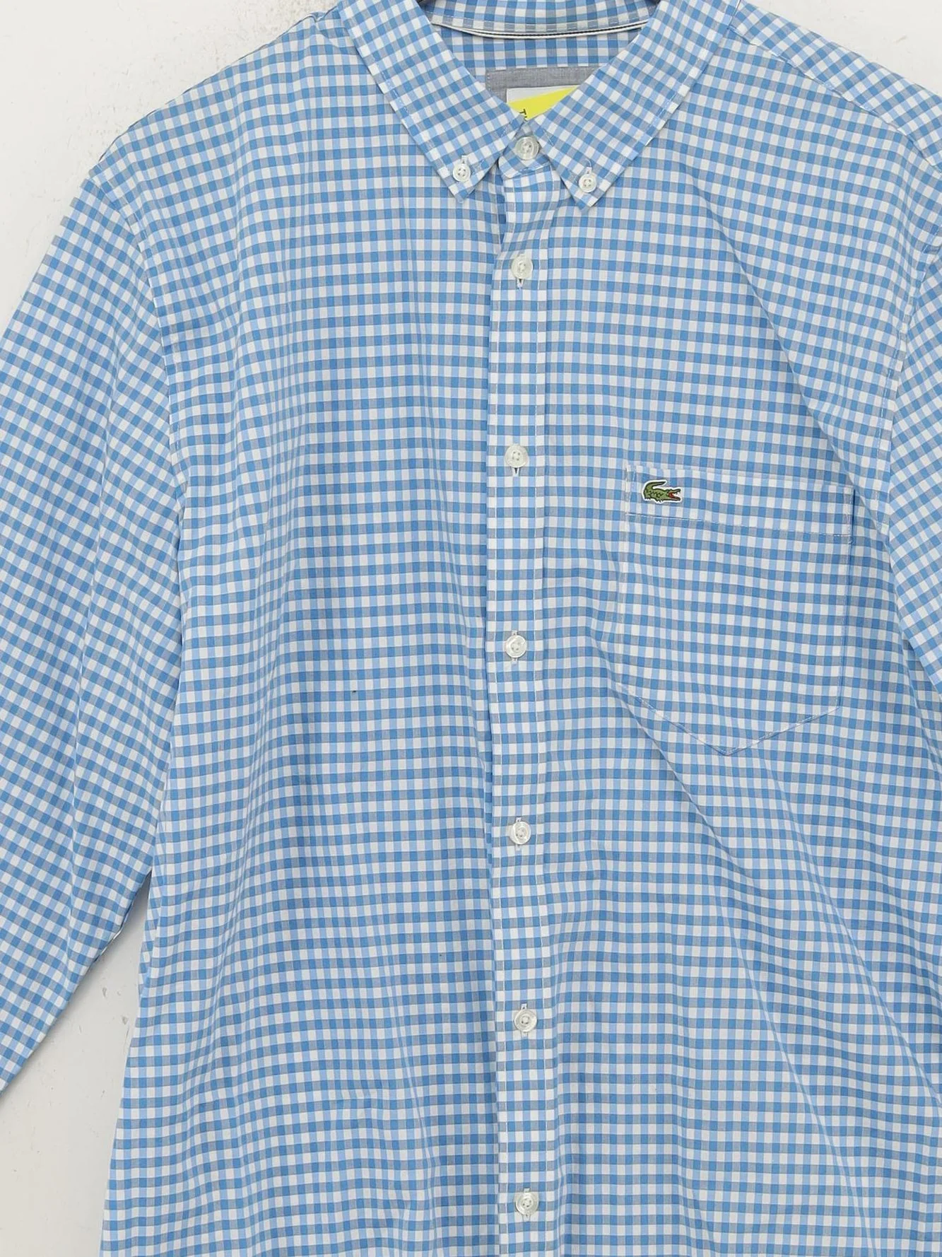 Lacoste Men's Shirt XL Blue Checkered 100% Cotton Basic - Image 3