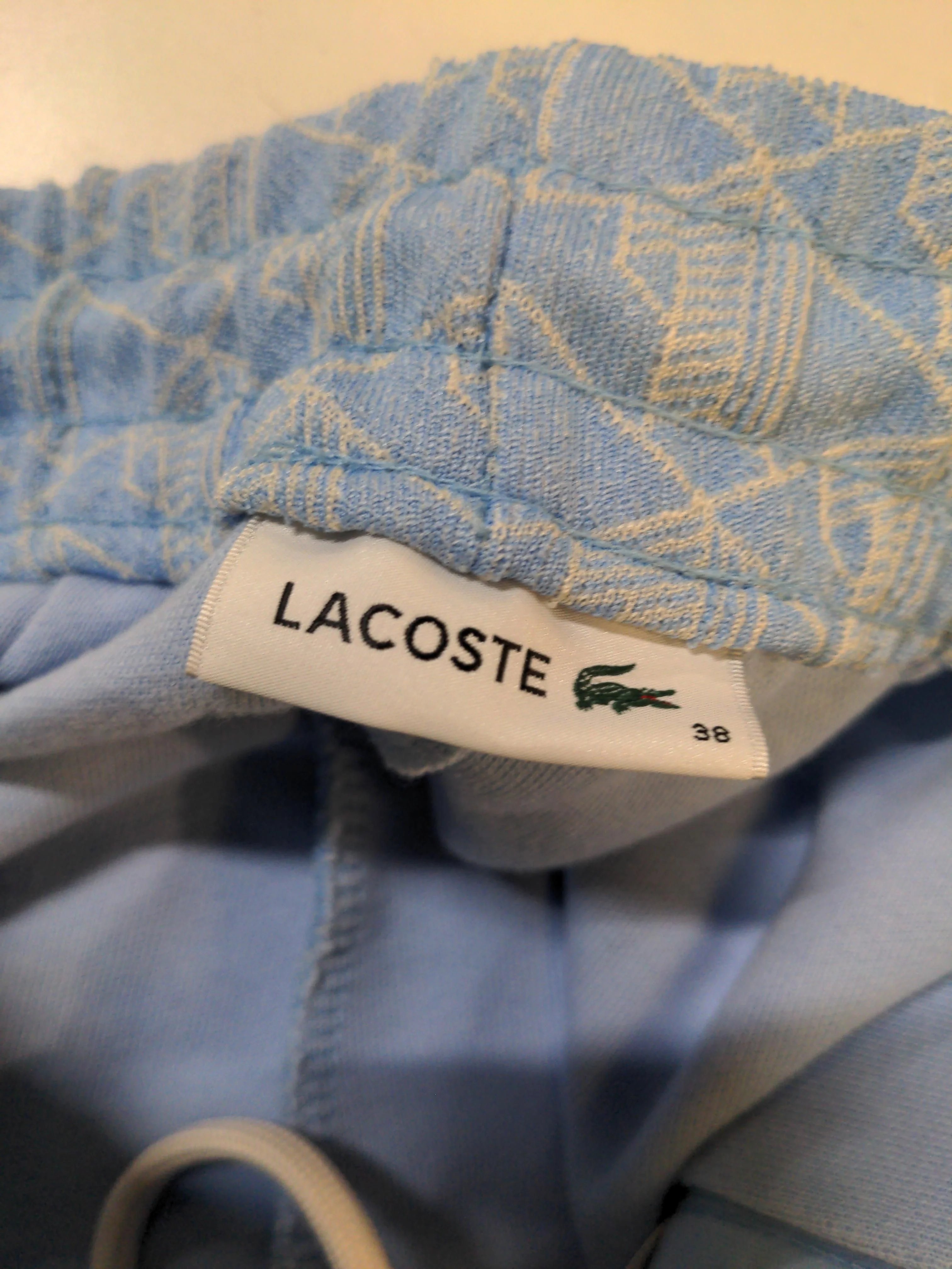 Lacoste Men's Sports Bottoms S Blue Polyester with Cotton, Polyamide Sweatpants - Image 5
