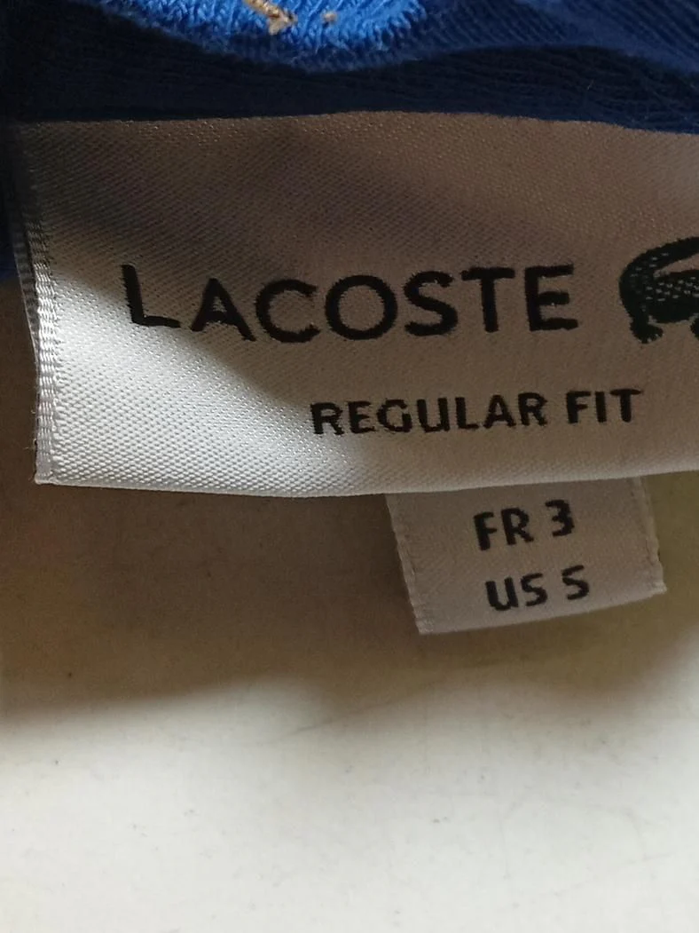 Lacoste Men's T-Shirt M Blue 100% Cotton Basic - Image 5