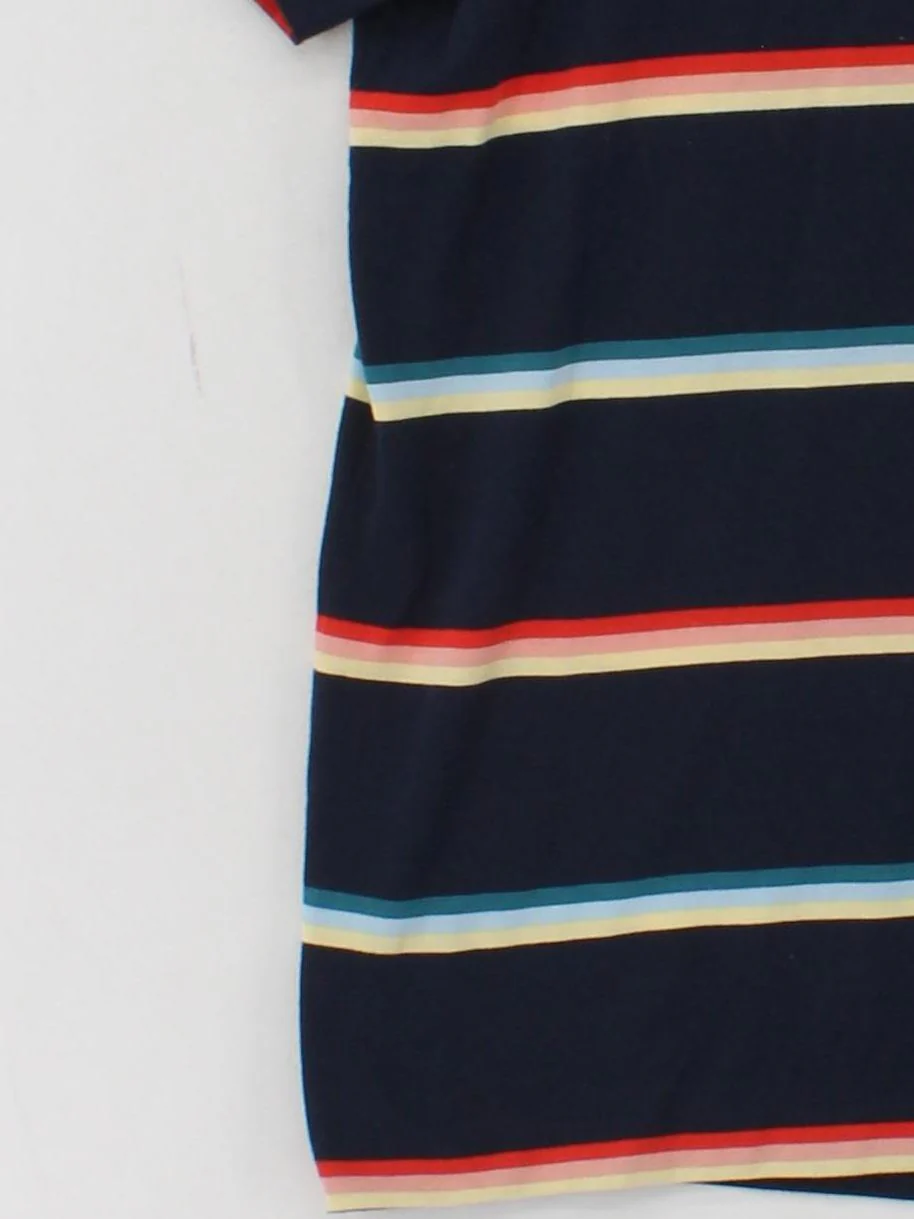 Lacoste Men's T-Shirt M Blue Striped 100% Cotton Basic - Image 4