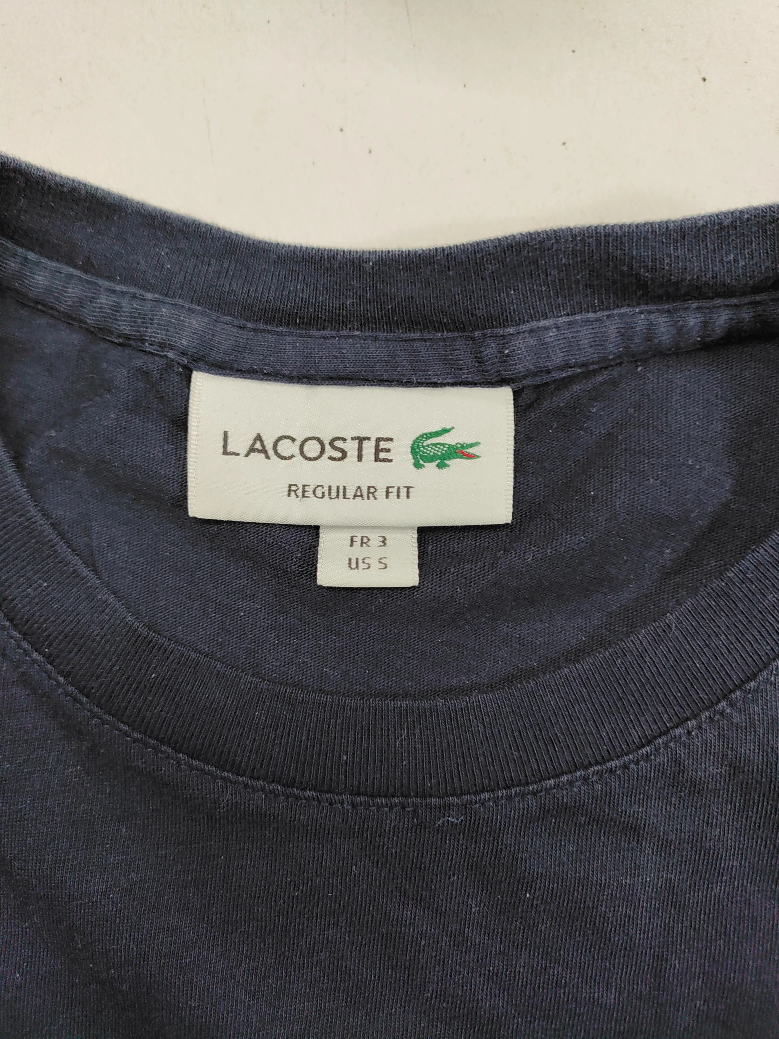 Lacoste Men's T-Shirt S Blue 100% Cotton Basic - Image 5