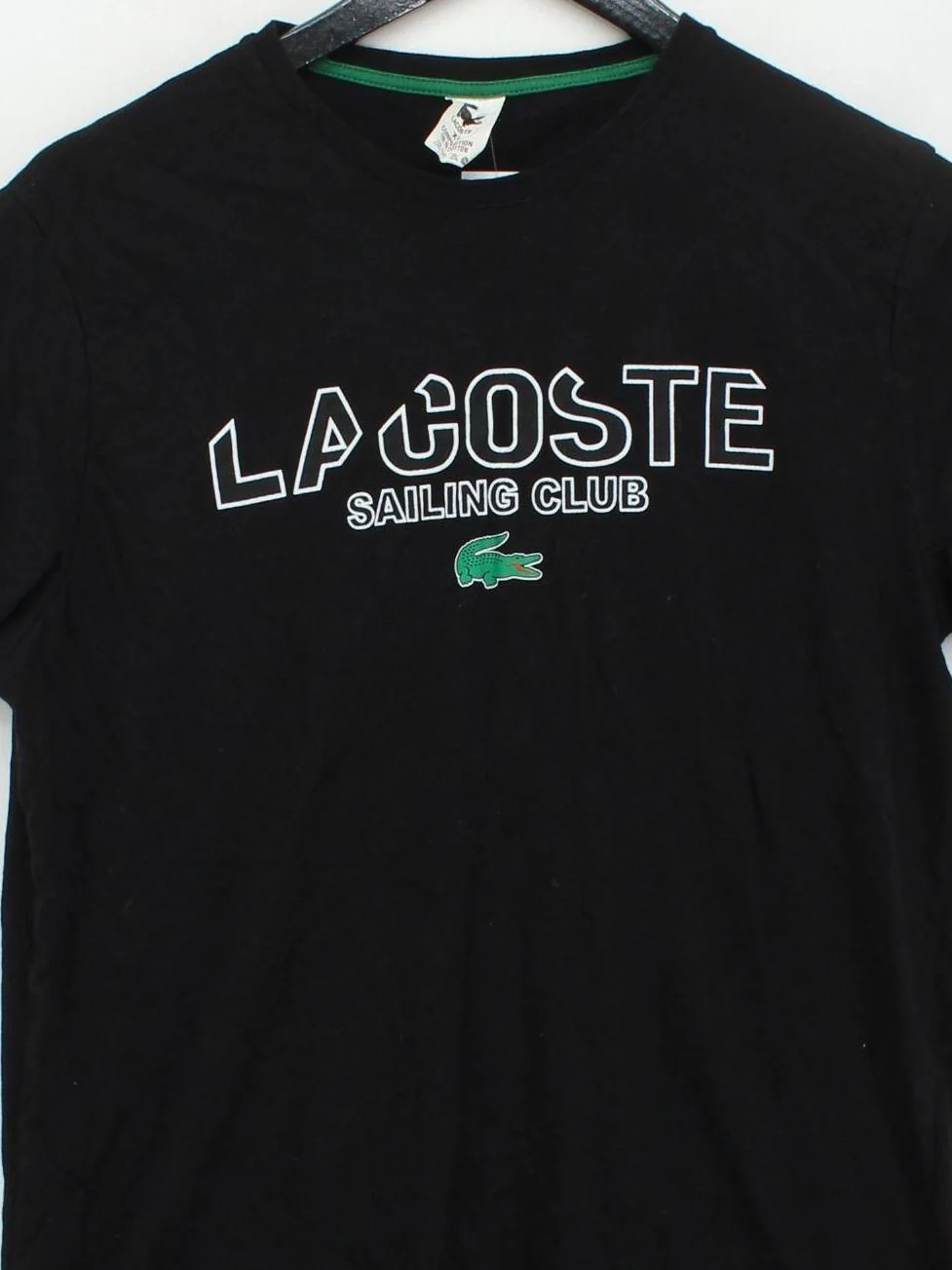 Lacoste Men's T-Shirt XL Black Graphic 100% Cotton Basic - Image 3