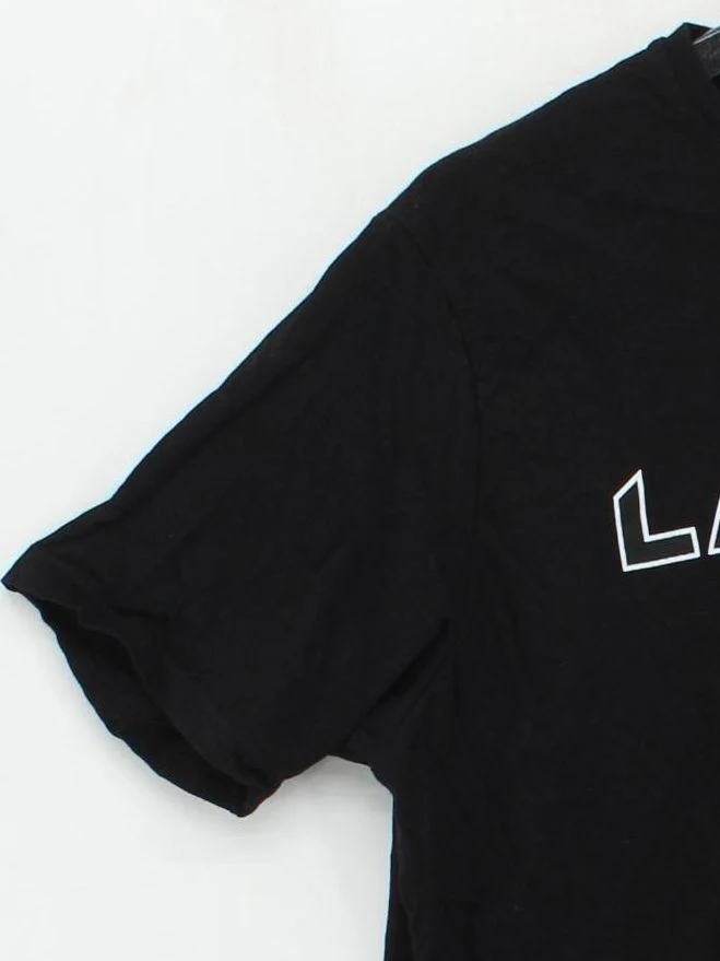 Lacoste Men's T-Shirt XL Black Graphic 100% Cotton Basic - Image 4