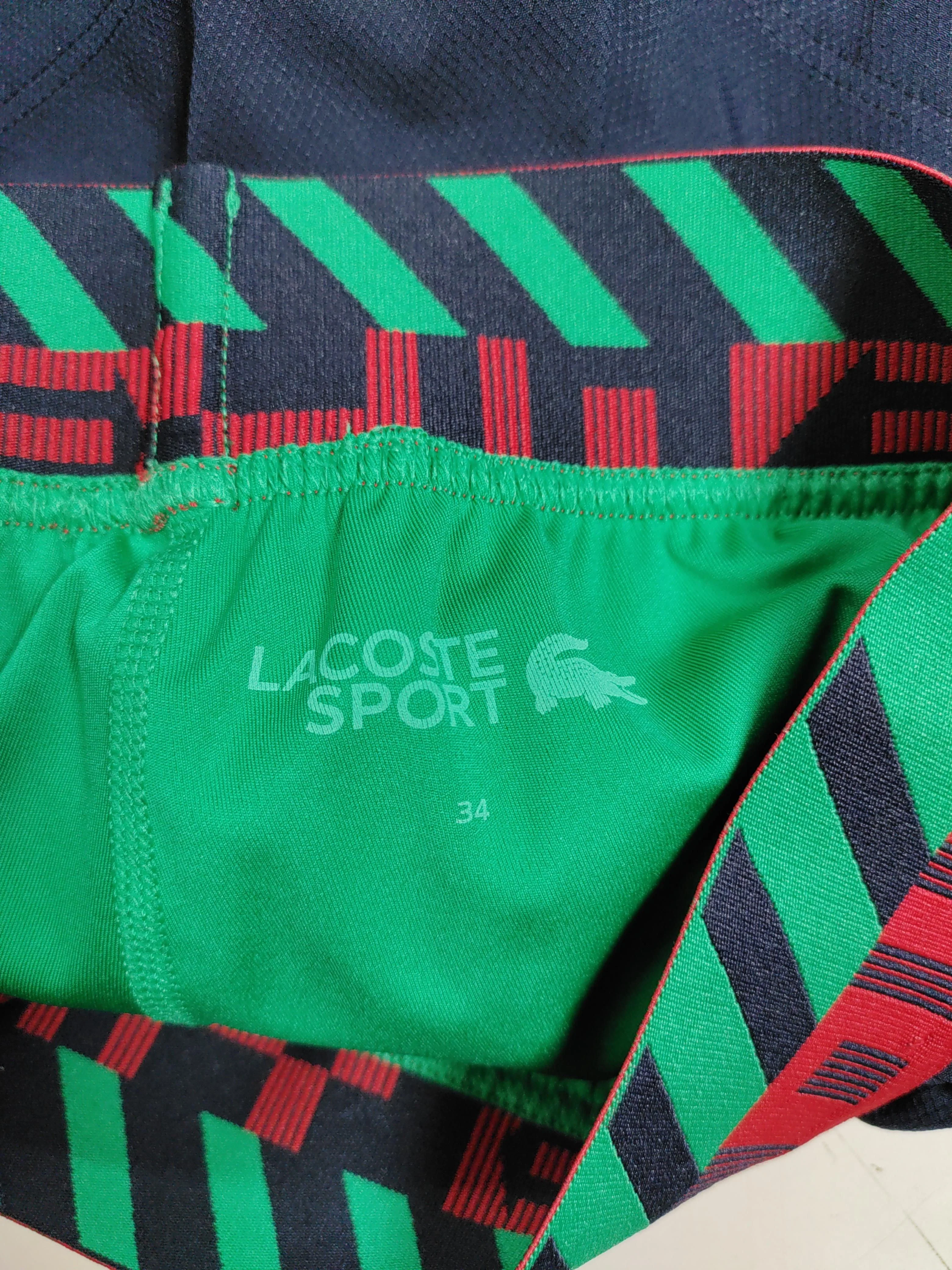 Lacoste Women's Shorts UK 6 Blue Striped 100% Other Sweat - Image 5