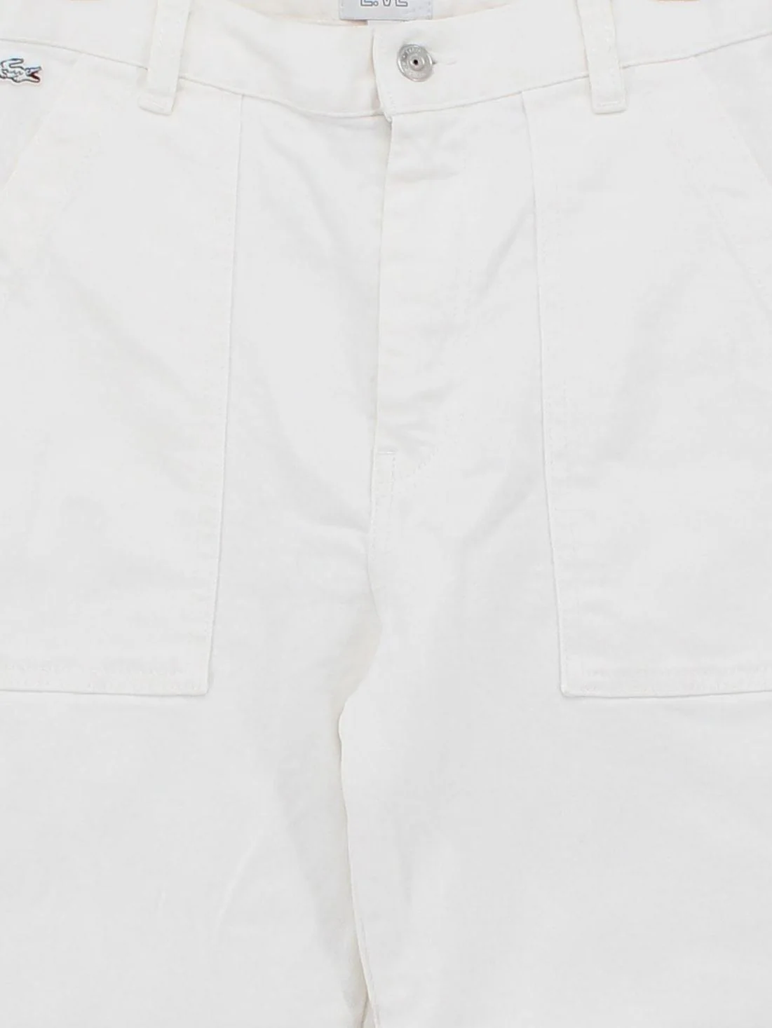 Lacoste Women's Trousers UK 10 White 100% Other Straight Cropped - Image 3