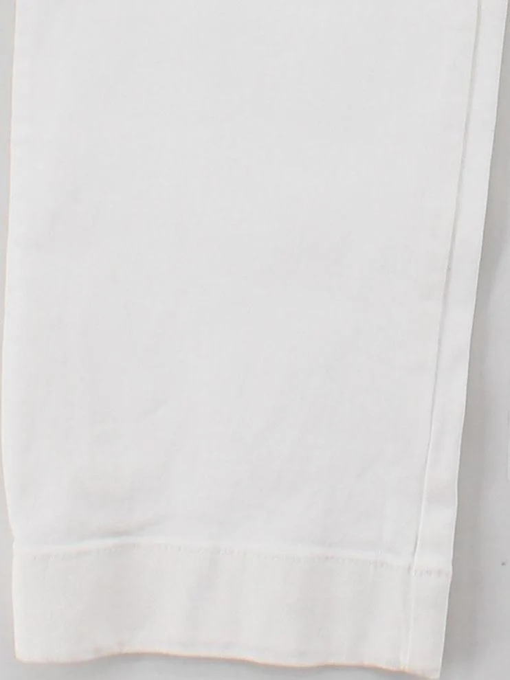 Lacoste Women's Trousers UK 10 White 100% Other Straight Cropped - Image 4