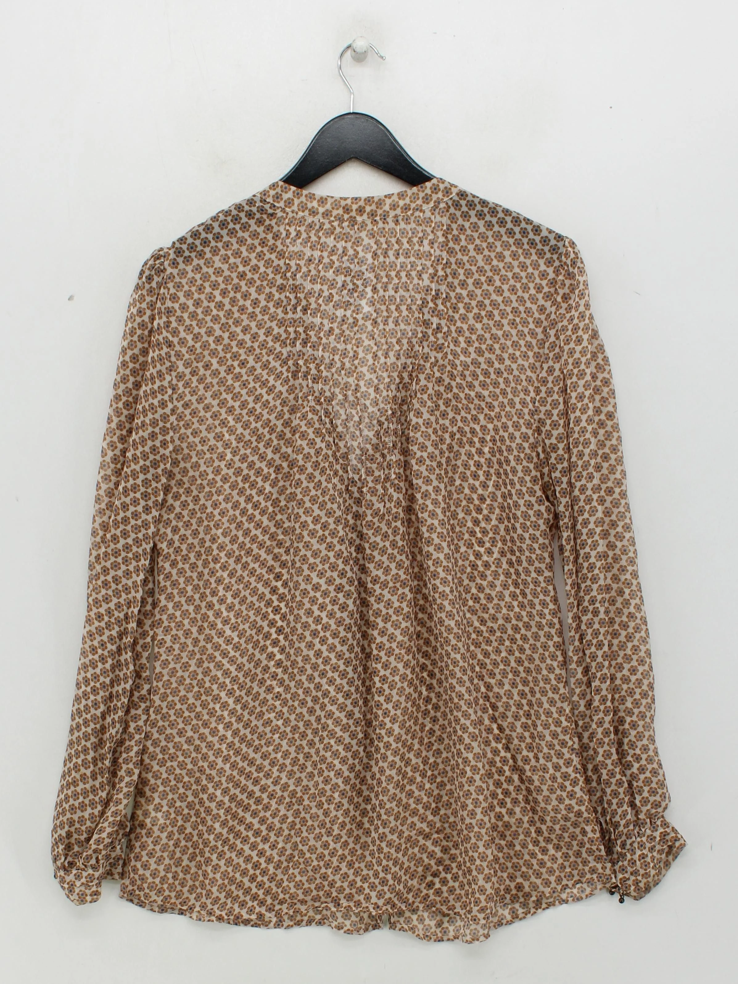 L'agence Women's Blouse UK 12 Multi 100% Silk Long Sleeve V-Neck Basic - Image 2