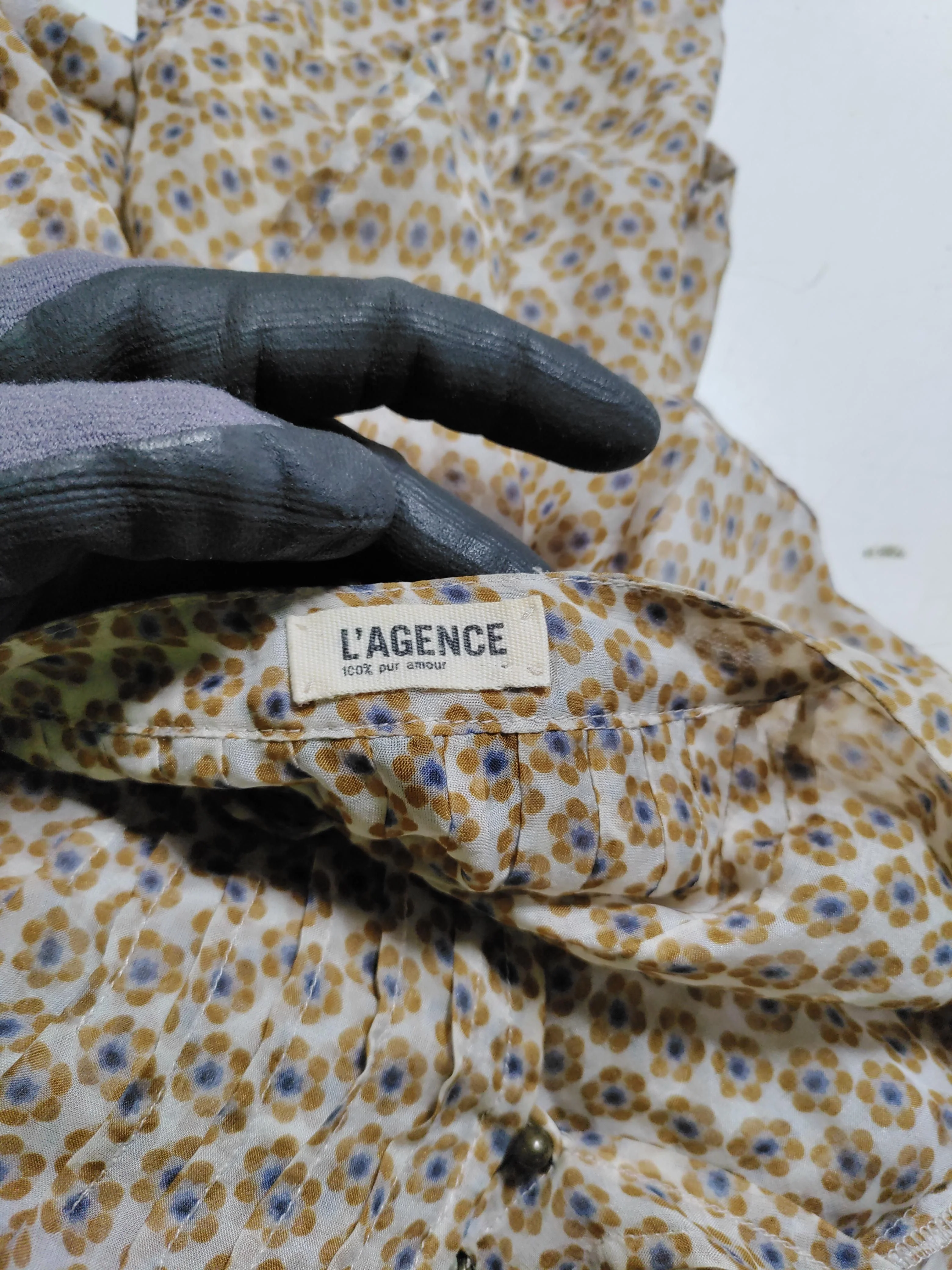 L'agence Women's Blouse UK 12 Multi 100% Silk Long Sleeve V-Neck Basic - Image 5