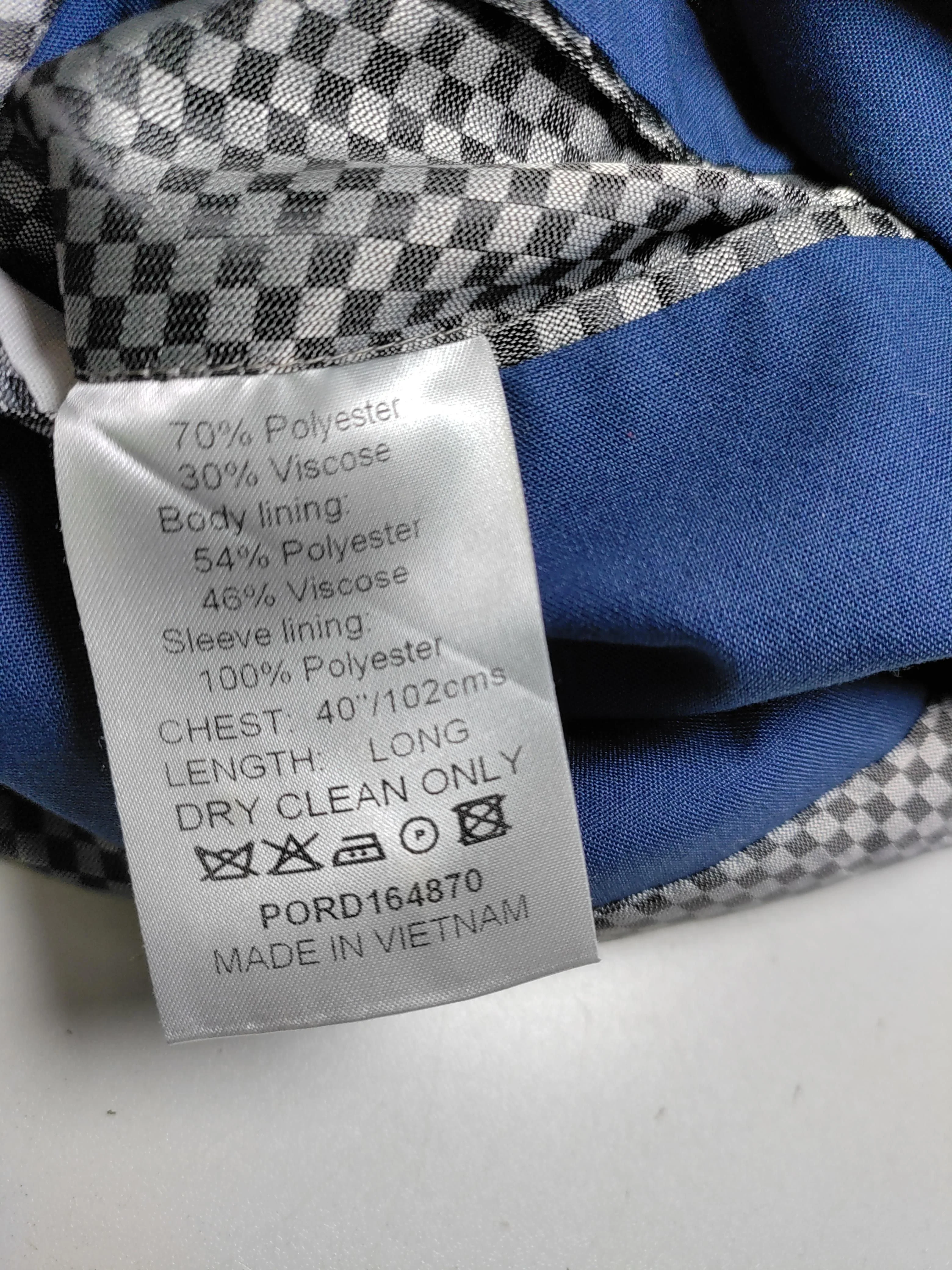 Lambretta Men's Blazer Chest: 40 in Blue Polyester with Viscose Overcoat - Image 6