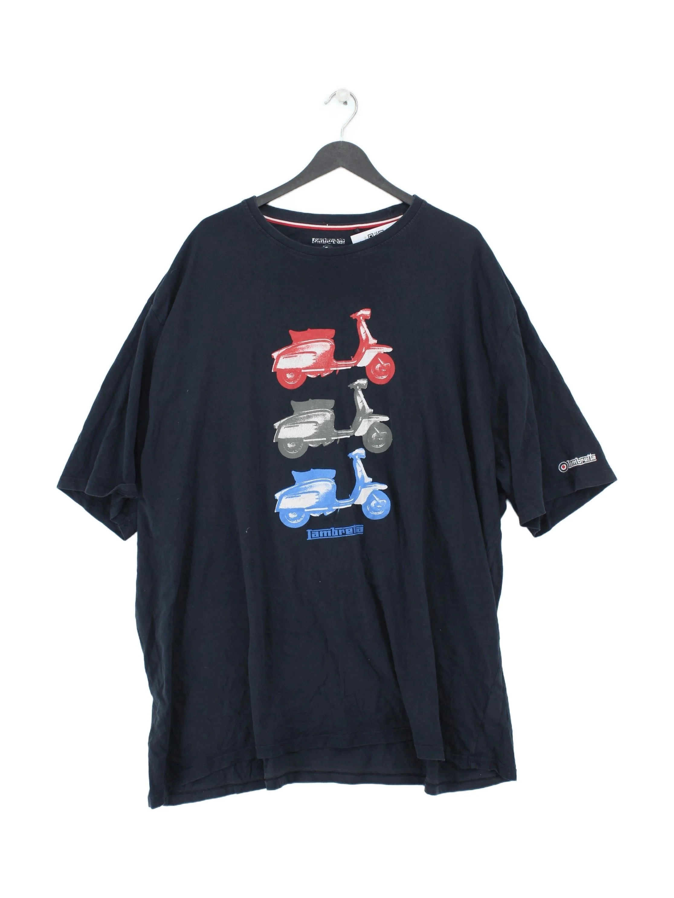 Lambretta Men's T-Shirt L Blue Graphic 100% Cotton Basic