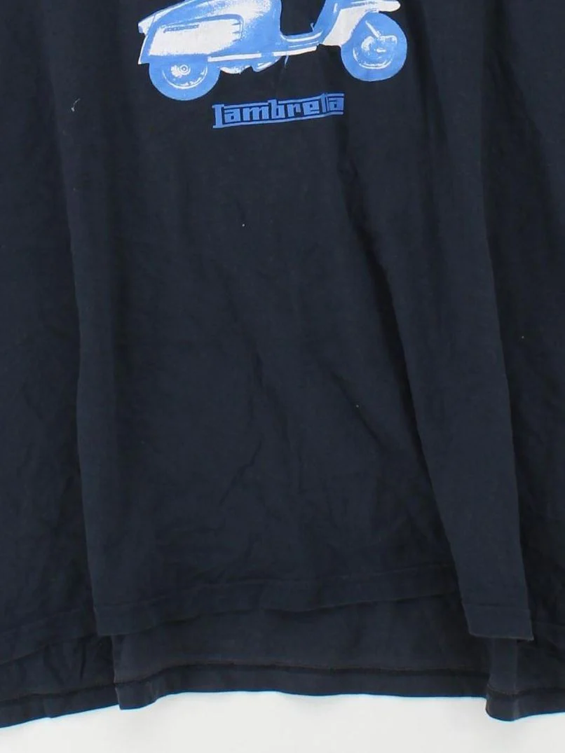 Lambretta Men's T-Shirt L Blue Graphic 100% Cotton Basic - Image 4