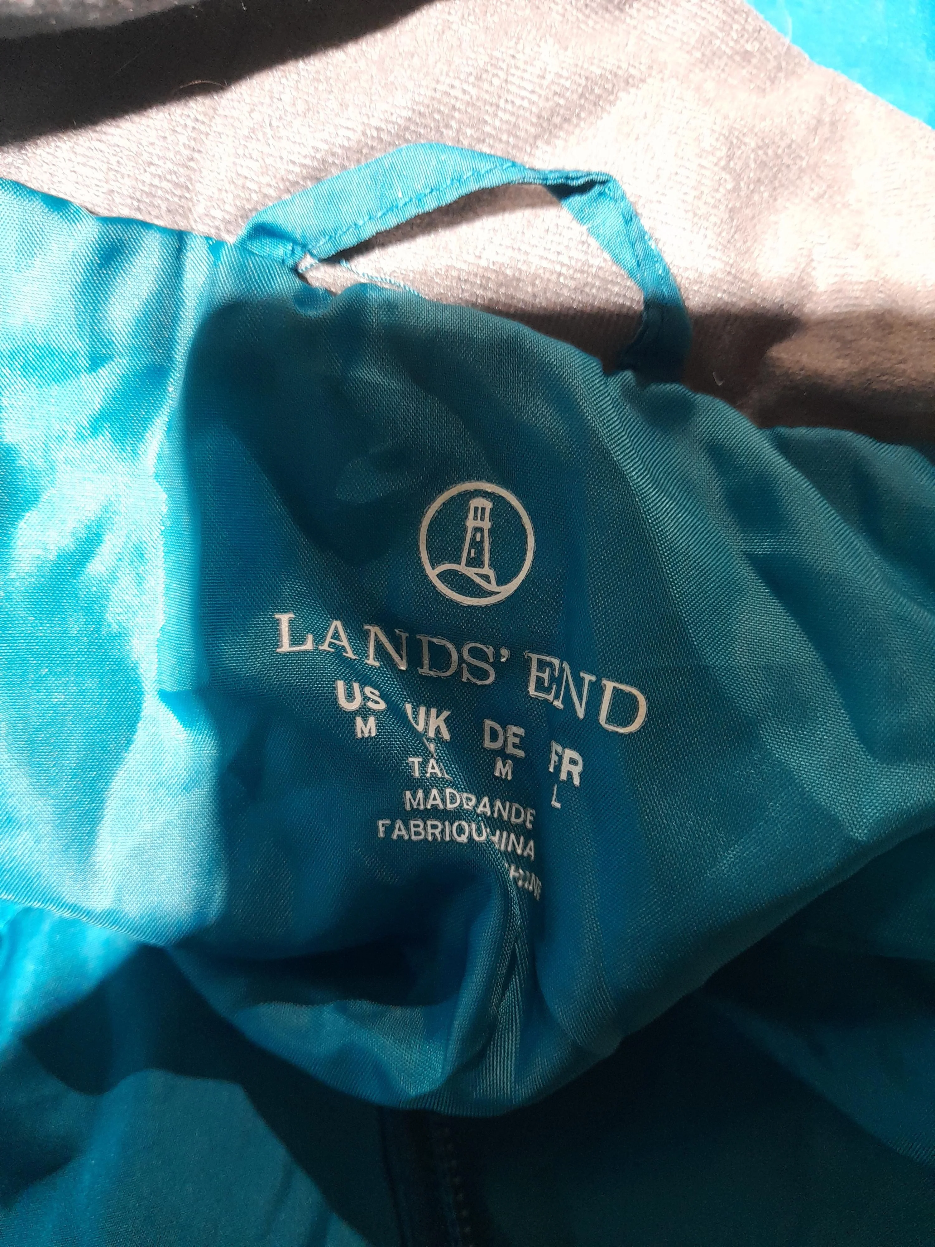 Lands End Men's Coat M Blue Polyester with Other Overcoat - Image 6