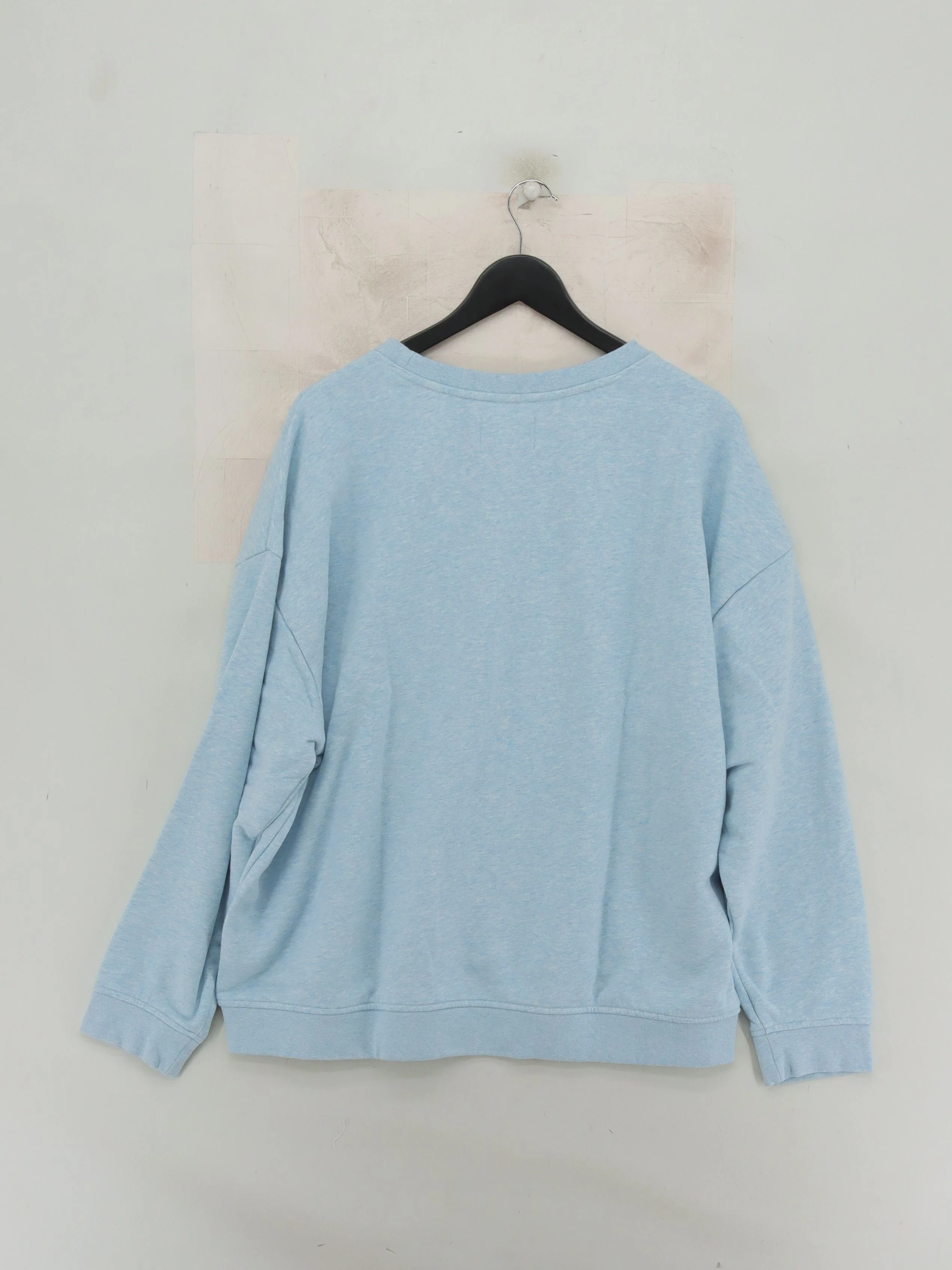 Lands End Men's Hoodie L Blue Cotton with Polyester, Spandex Pullover - Image 2
