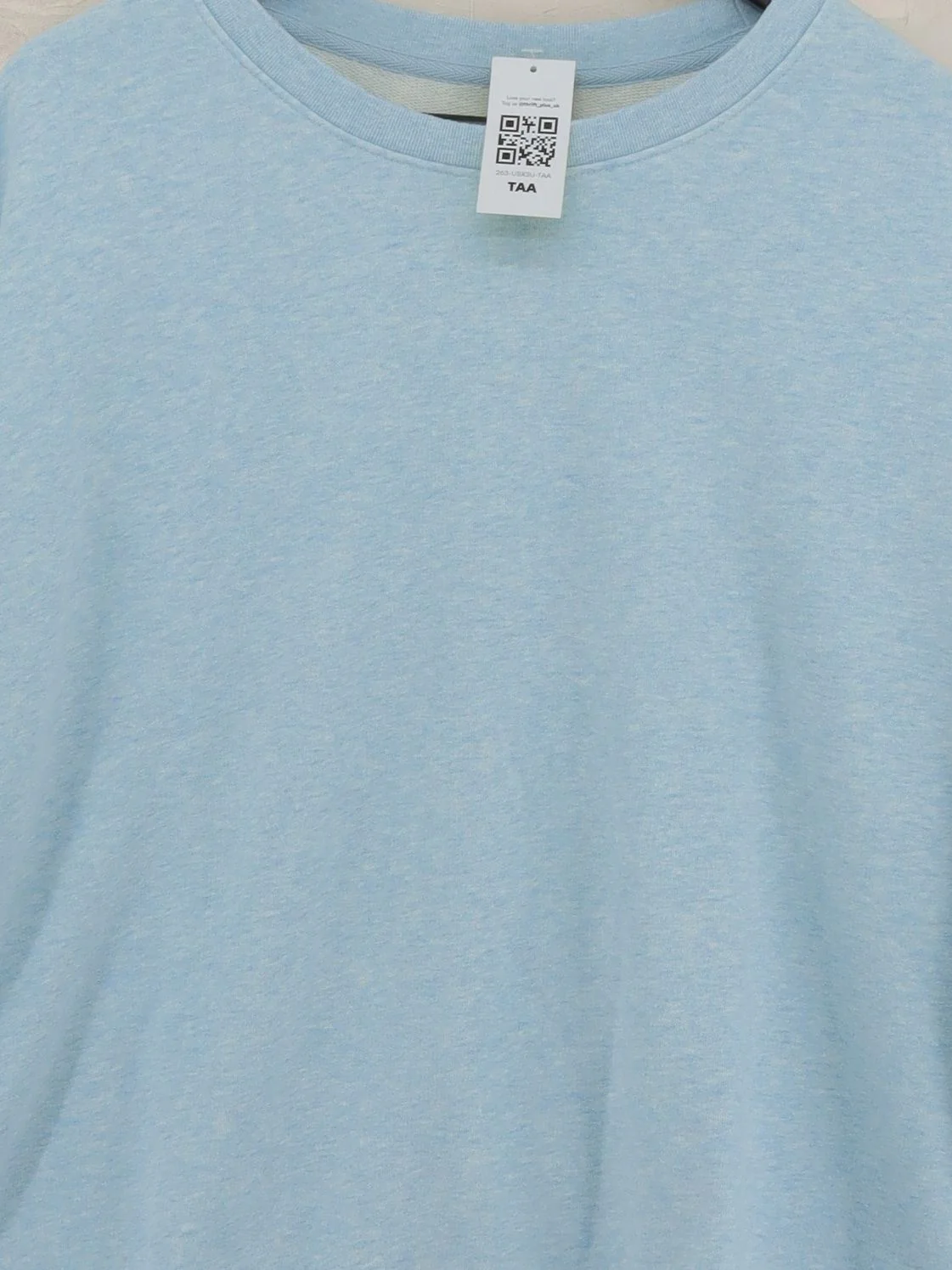 Lands End Men's Hoodie L Blue Cotton with Polyester, Spandex Pullover - Image 3