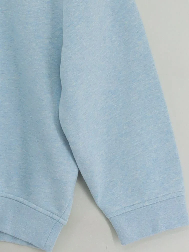 Lands End Men's Hoodie L Blue Cotton with Polyester, Spandex Pullover - Image 4