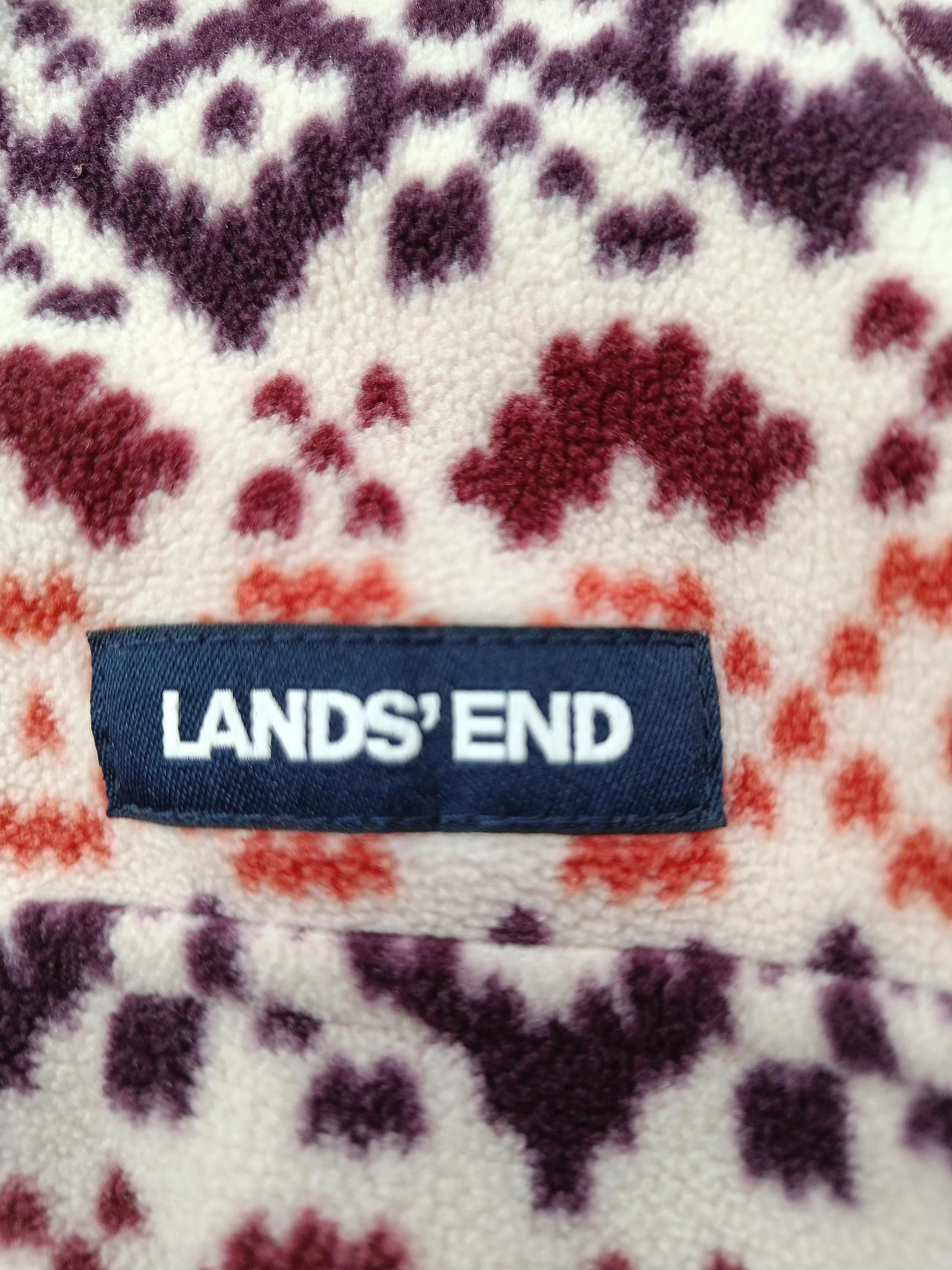 Lands End Men's Jumper M Multi Geometric 100% Polyester Mock Neck Pullover - Image 5