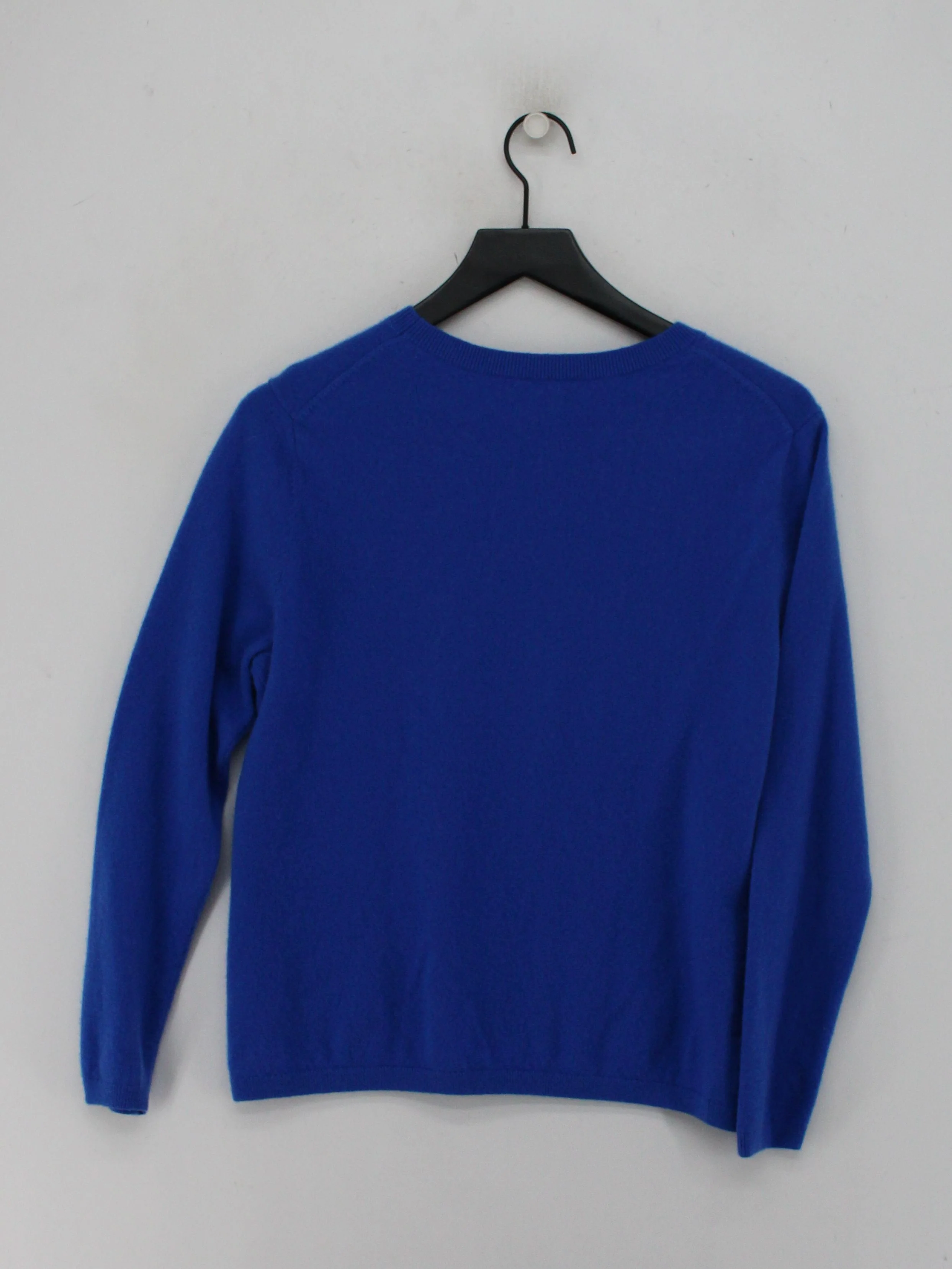 Lands End Men's Jumper S Blue 100% Cashmere Round Neck Pullover - Image 2