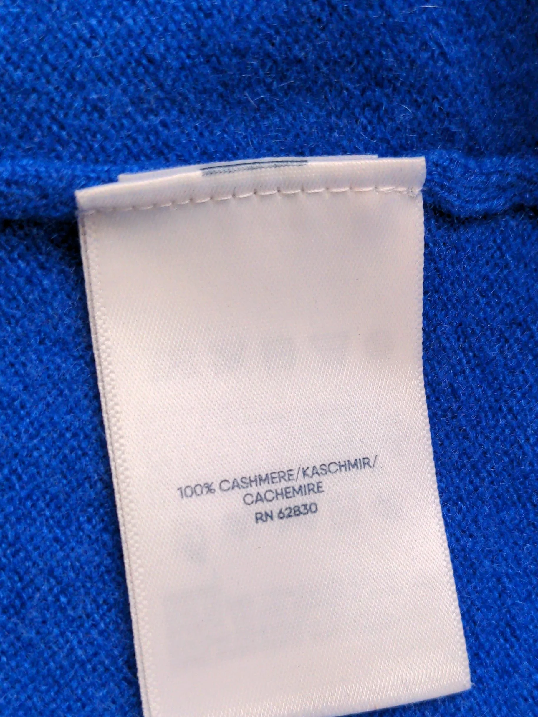Lands End Men's Jumper S Blue 100% Cashmere Round Neck Pullover - Image 7
