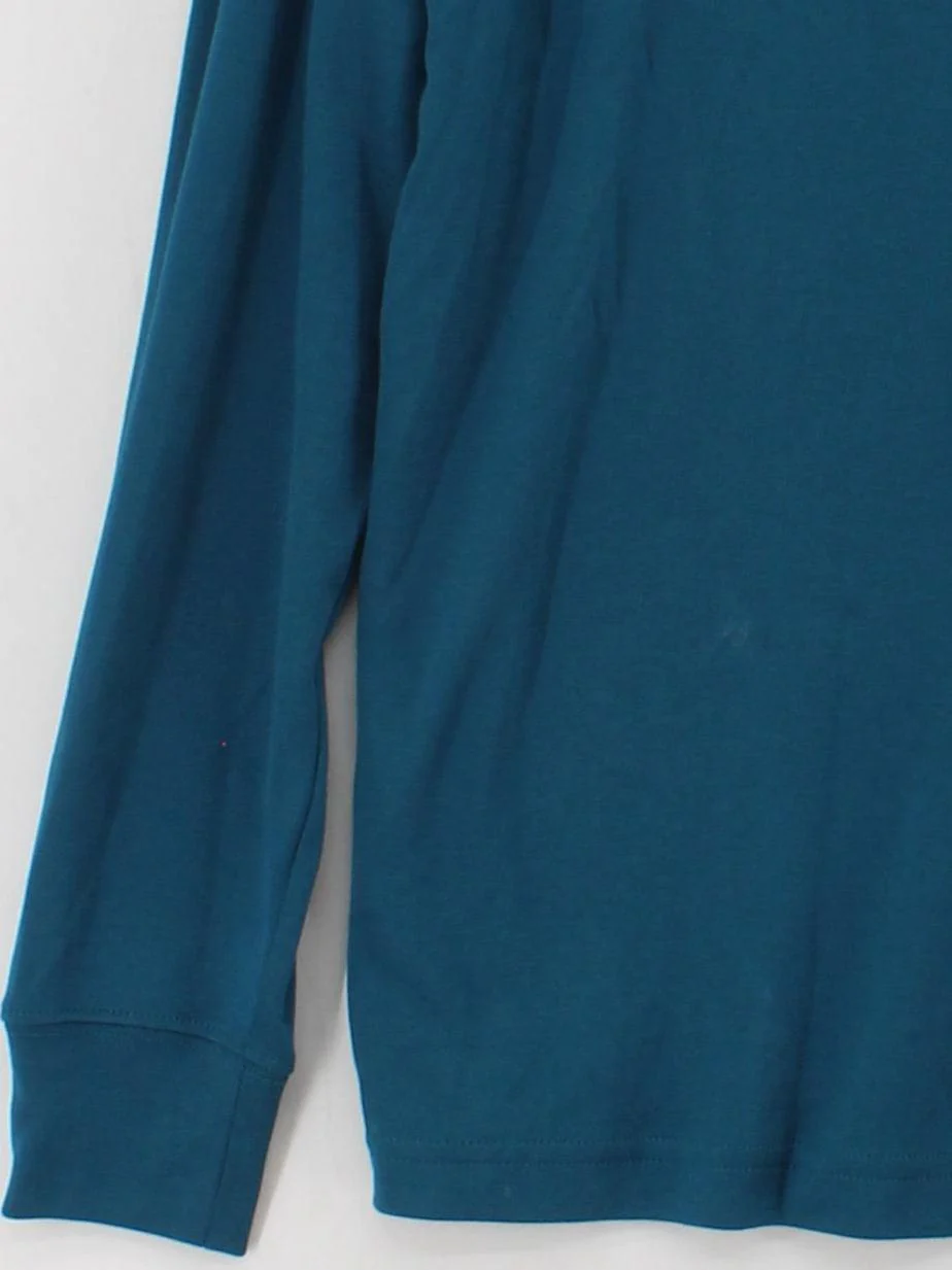 Lands End Men's Polo S Blue Cotton with Elastane Basic - Image 4
